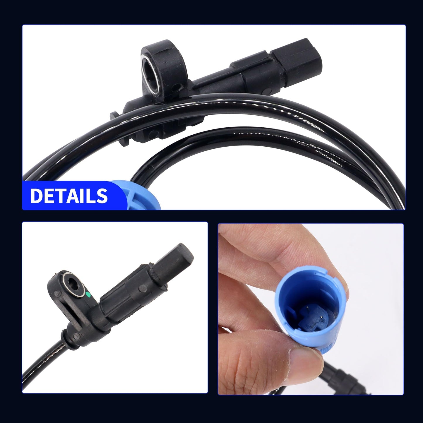 HiSport Front ABS Wheel Speed Sensor - Compatible with Mini Cooper 2002-2008, 34526756384 5S11087 SU12540 0844073 ALS2383 SS20123