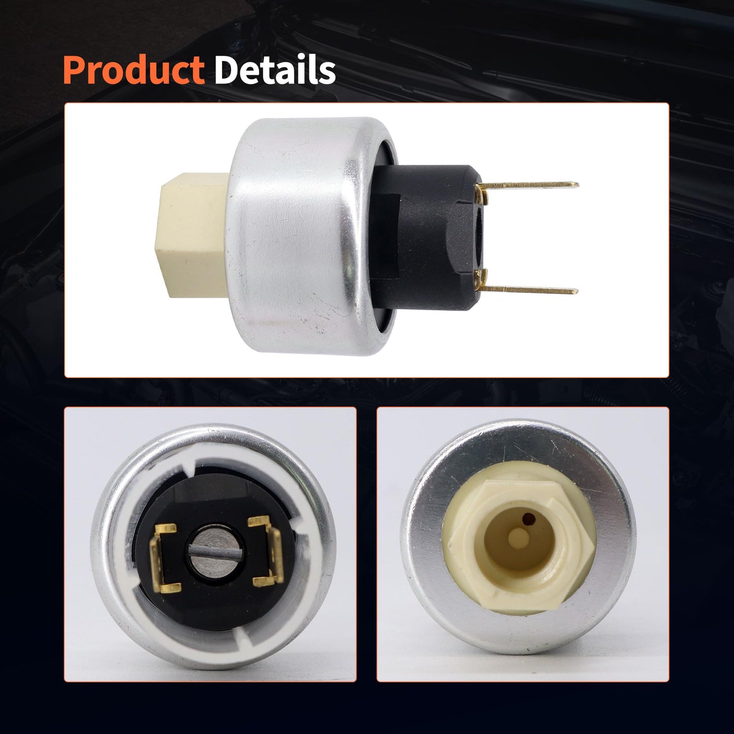 HiSport A/C Clutch Cycle Switch - Compatible with Buick Century Electra Chevrolet Astro Bel Air GMC C1500/C2500 Pickup Pontiac 6000 Acadian Bonneville Replaces SW 1122C