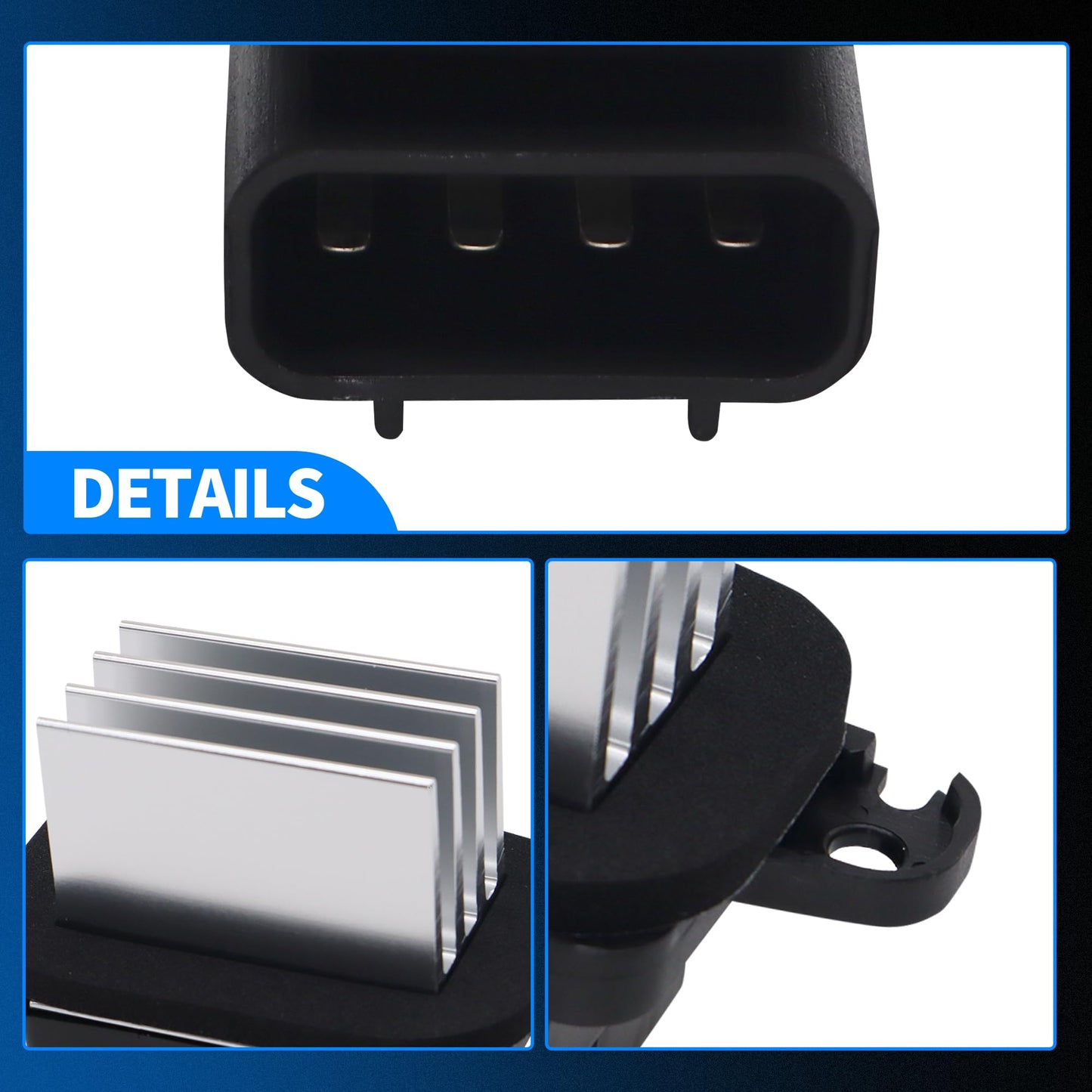 HiSport 27151ZQ00A HVAC Heater Blower Motor Fan Resistor with Harness Compatible with Infiniti QX56 QX80 Compatible with Nissan Armada Quest,27151-ZT00A 27151-ZM70A 27151-ZQ00A RU792 JA1808 4P1686