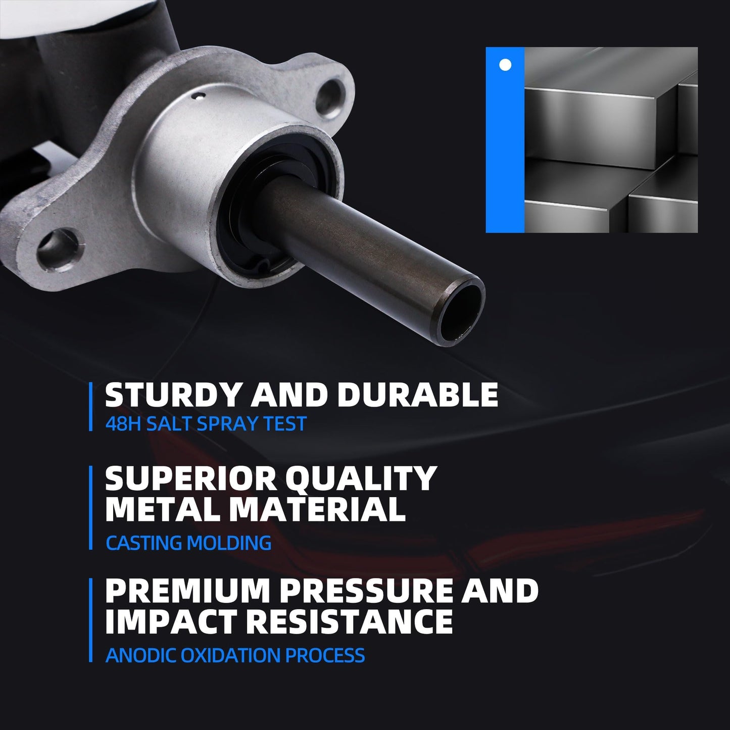 HiSport 472010C010 Brake Master Cylinder with Reservoir and Cap Compatible with Toyota Vehicles Tundra 2000 2001 2002 2003 2004 2005 2006 Replacement for 472010C011, 472010C012 SKM630126 M630126