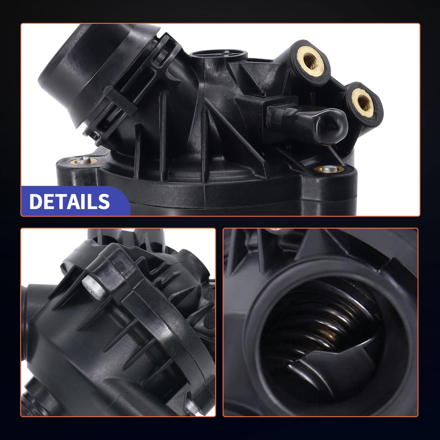 HiSport Engine Coolant Thermostat Housing Assembly 11537549476 - Compatible with BMW Z4 X3 535xi 535i xDrive 535i 530xi 530i 528xi 528i xDrive 528i 525xi 525i 335xi 335is 335i xDrive 335i 2006-2016