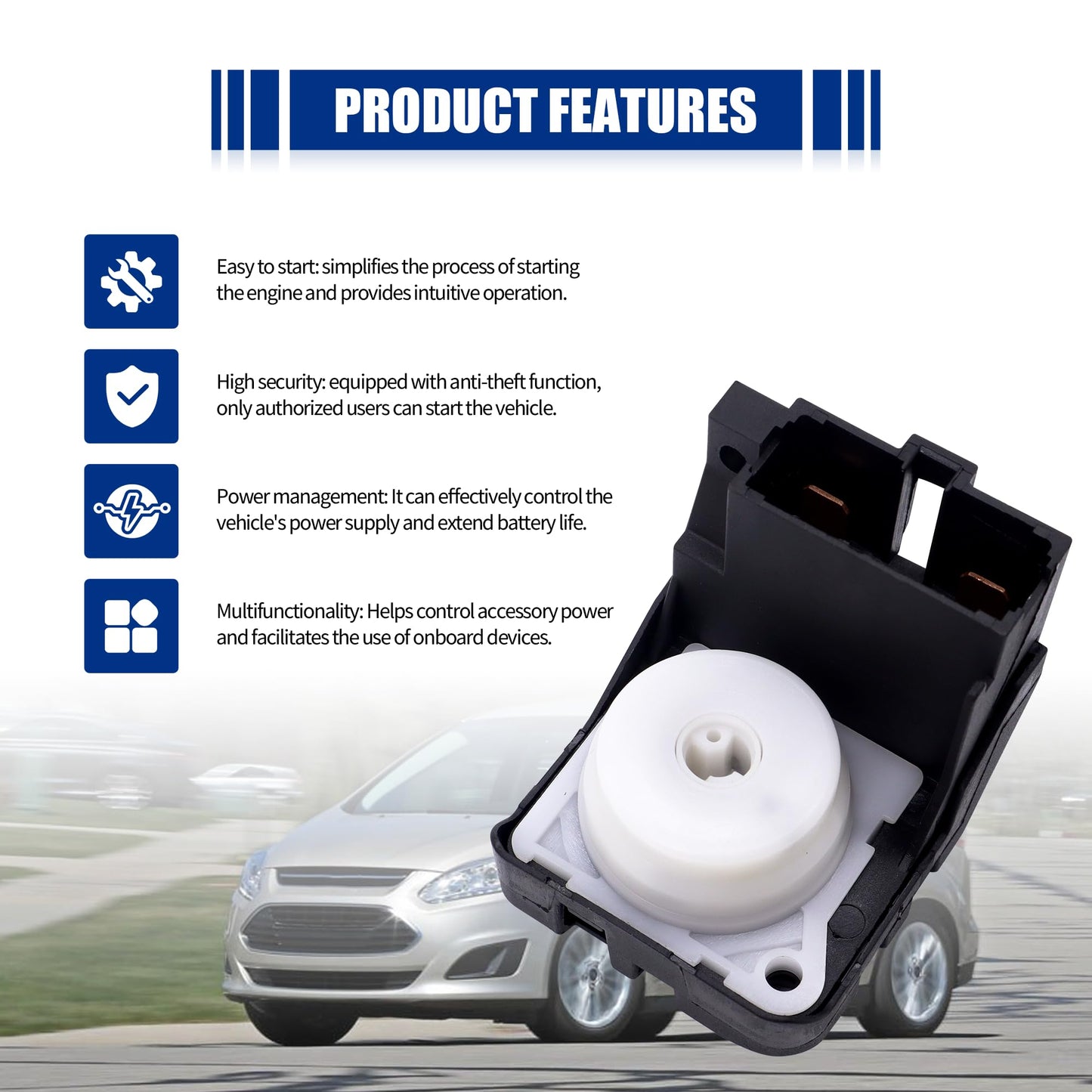 HiSport 35130-SAA-J51 Ignition Switch Compatible with Honda Accord CR-V Civic Odyssey Element Pilot Compatible with Acura TSX RSX TL RDX