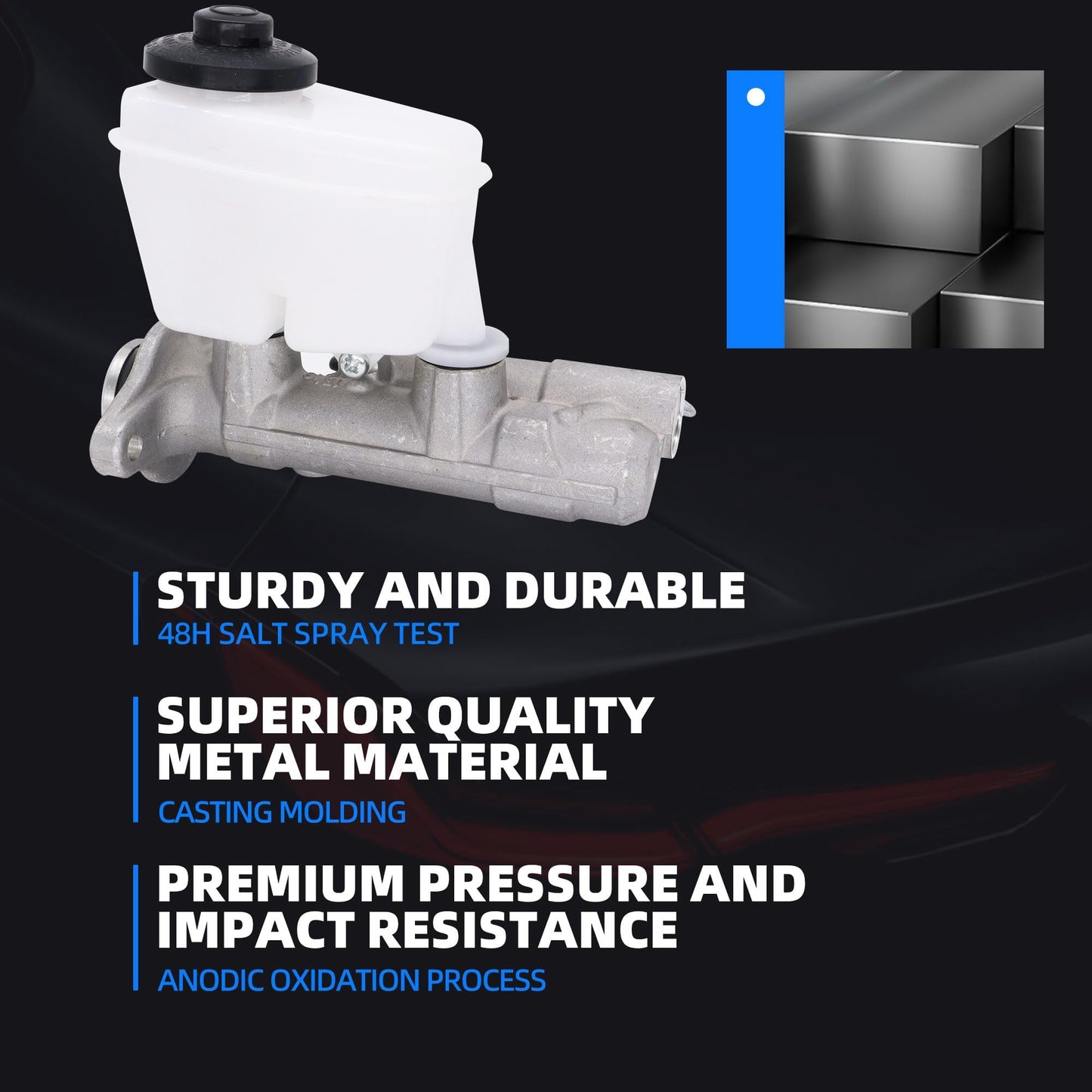 HiSport 472013D380 Brake Master Cylinder with Reservoir and Cap Compatible with Toyota 4Runner 1996 1997 1998 1999 2000, L4 2.7L/V6 3.4L Replacement Part M390367