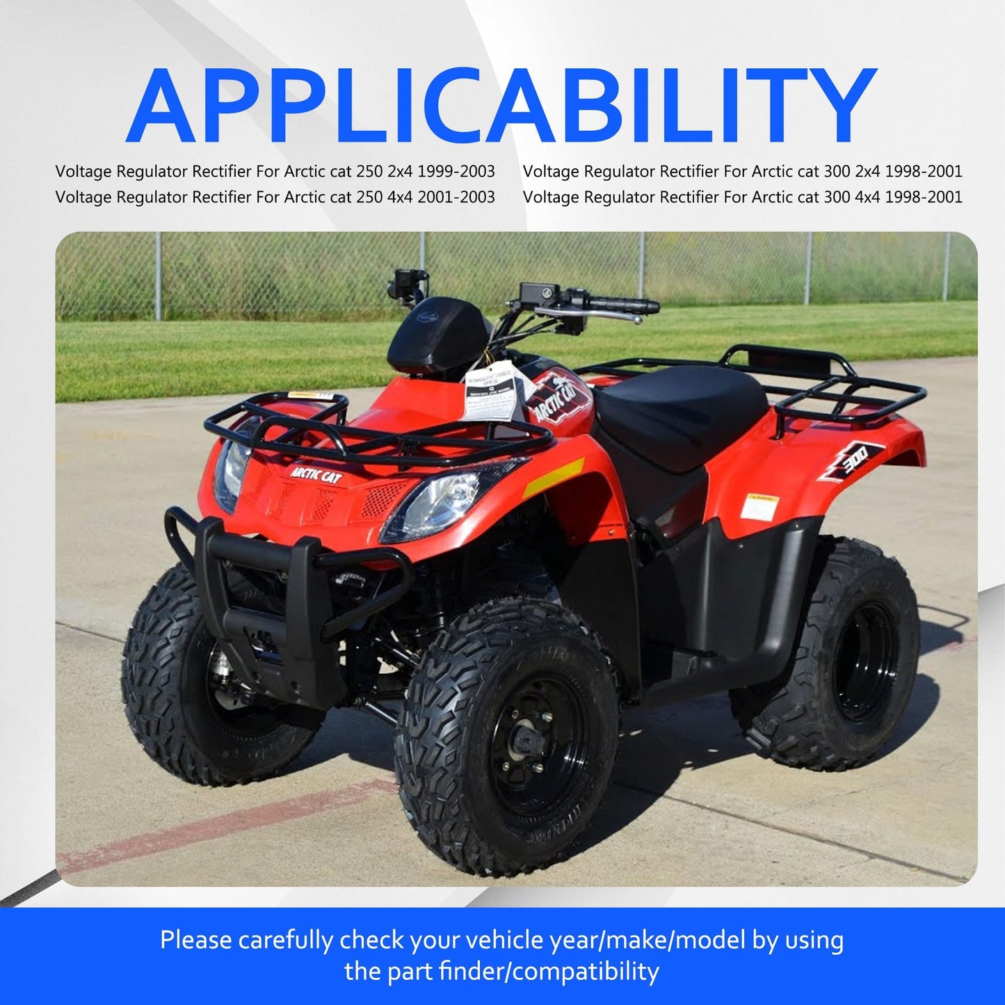 HiSport 32800-05300 Voltage Regulator Rectifier Compatible with Arctic cat 250 2x4 1999, 2000, 2001, 2002, 2003 4x4 2001, 2002, 2003 300 2x4 1998, 1999, 2000, 2001 4x4 1998, 1999, 2000, 2001