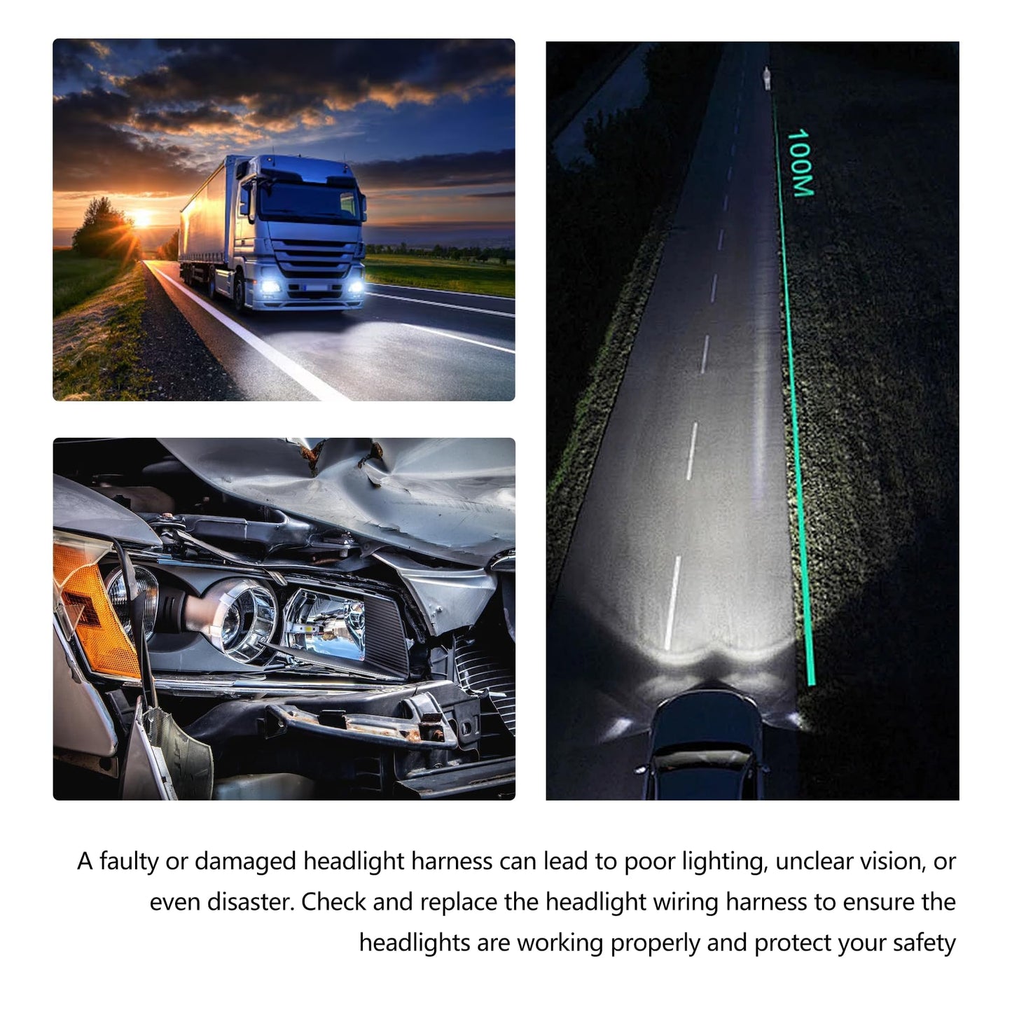 HiSport Halogen Headlight Harness Compatible with Hyundai Elantra 2017-2018 Connector Plug Harness Headlight HP406-10021