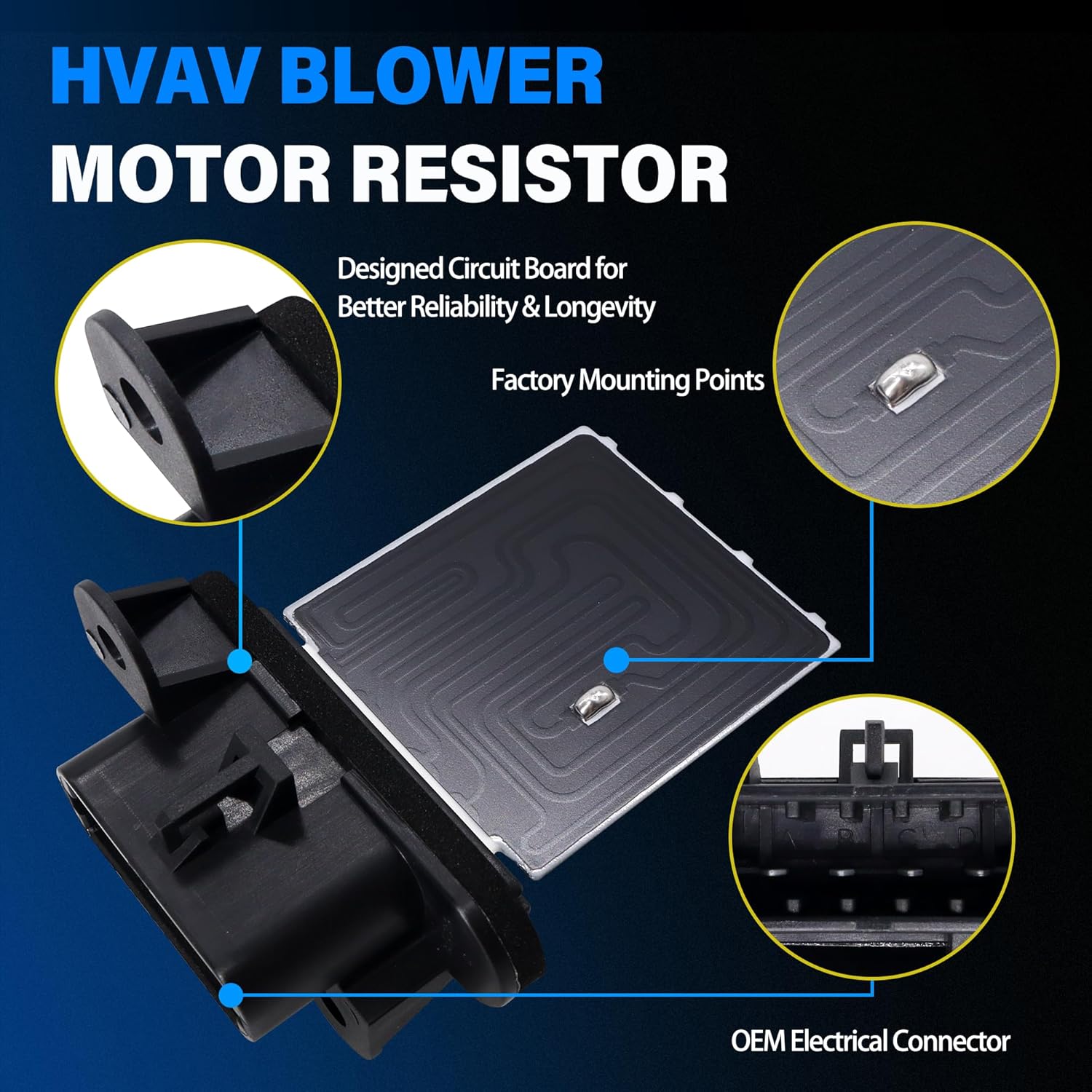 HiSport 8713804050 8713804052 HVAC Heater Blower Motor Fan Resistor Compatible with Toyota Tacoma 2005-2017