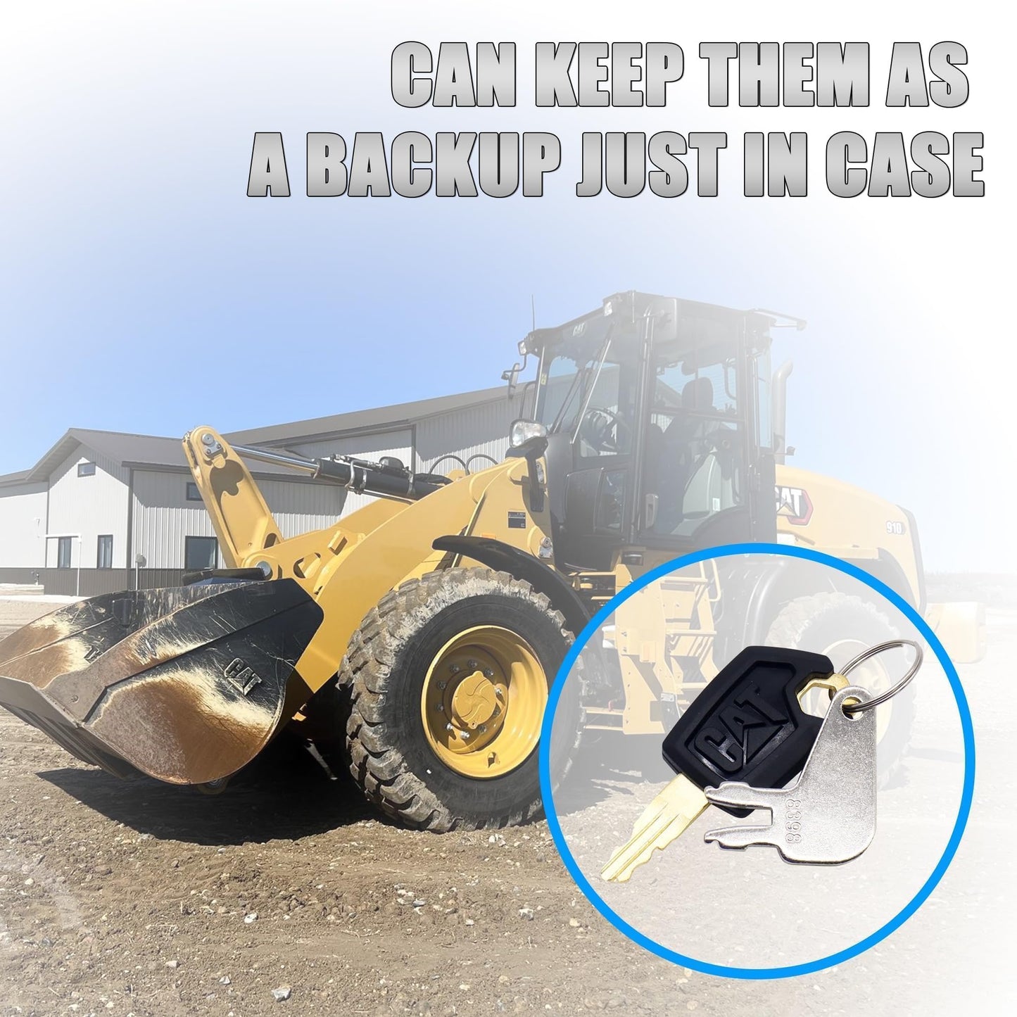 HiSport 5P8500 Heavy Equipment Master Keys Compatible with Cab Doors Side Panels Cat Padlocks Cat Dozers Backhoes Compactors Articulated Trucks Excavators Cat Equipment Battery