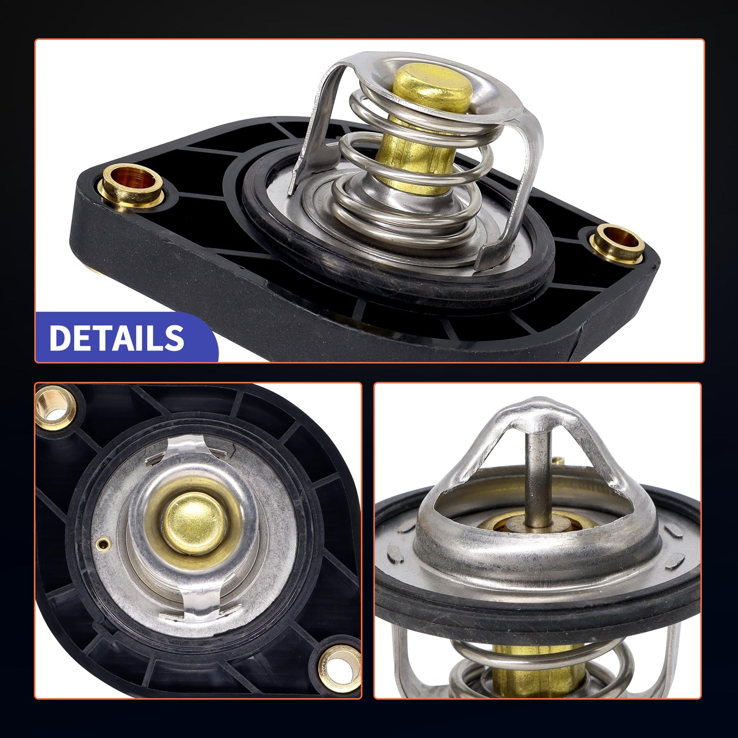 HiSport Thermostat Housing Assembly - Compatible with Chrysler Aspen | Dodge Dakota Nitro Ram 1500 Ram 2500 Durango | Jeep Liberty Commander Grand Cherokee | Ram 1500 2500 Dakota - Replace 902-3312