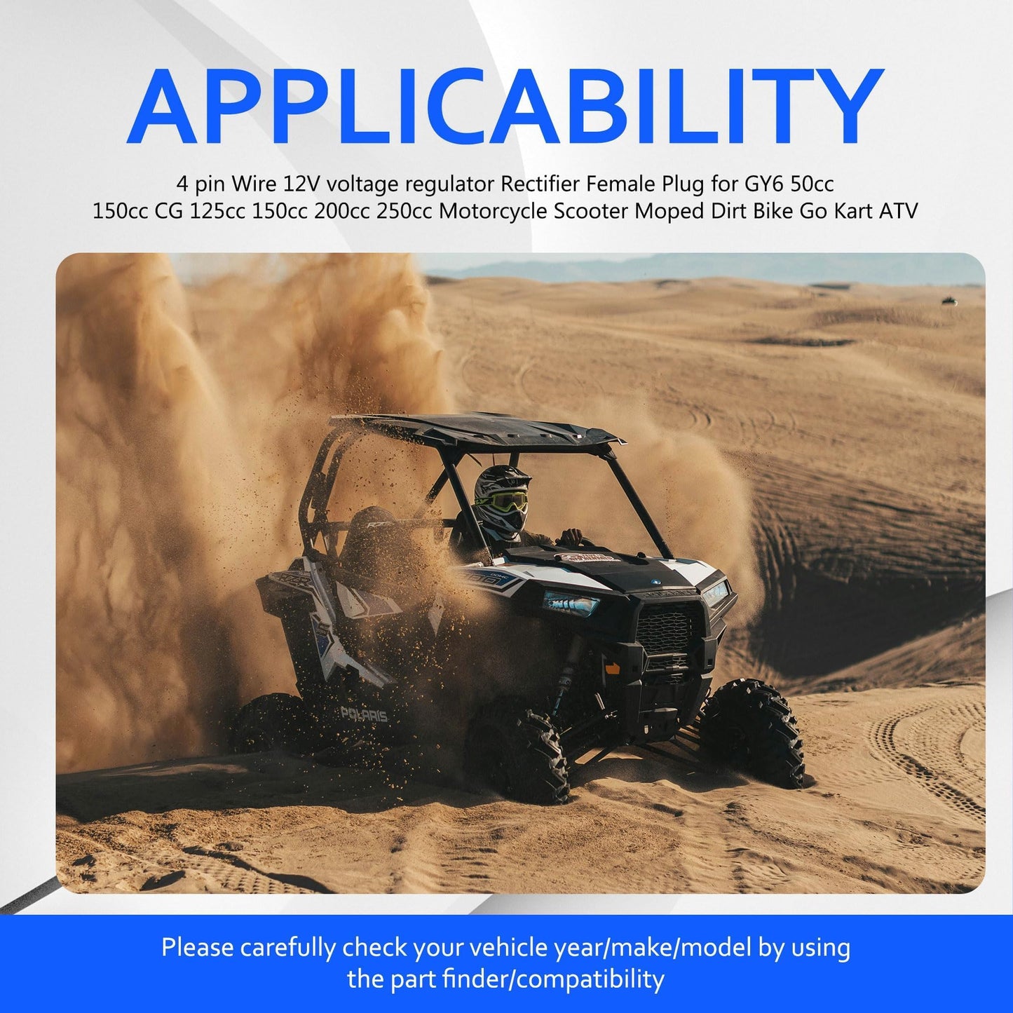 HiSport Voltage Regulator Rectifier - 4 Pin Wire 12V Compatible with Engine CG 125cc 150cc 200cc 250cc, GY6 50cc 150cc