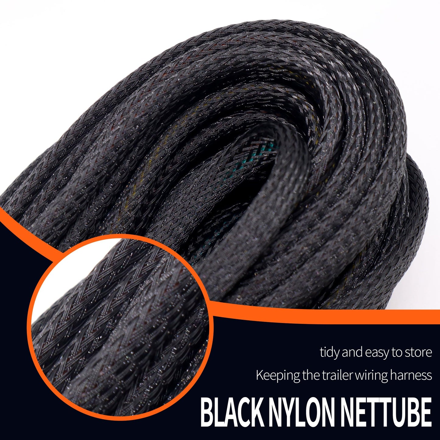 HiSport 4 Pin 5 Wire Trailer Wiring Harness 22FT Trailer Light Kit 5 Wire 4 Pin Harness Trailer Connector Wire Plug for Both-Side Taillights of Rewiring Trailer RV Boat