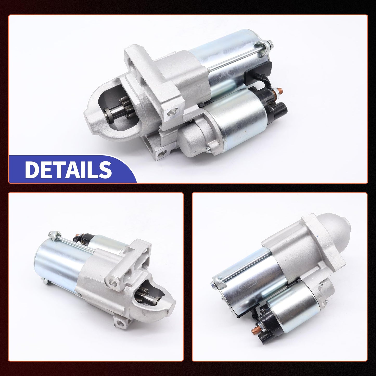 HiSport 12611102 Starter Motor 12V 1.4Kw 9-Tooth - Compatible with Chevy Avalanche Cheyenne Colorado Express 1500 2500 3500 Express Pasajeros Silverado 1500 Suburban 1500 Tahoe 2008-2017