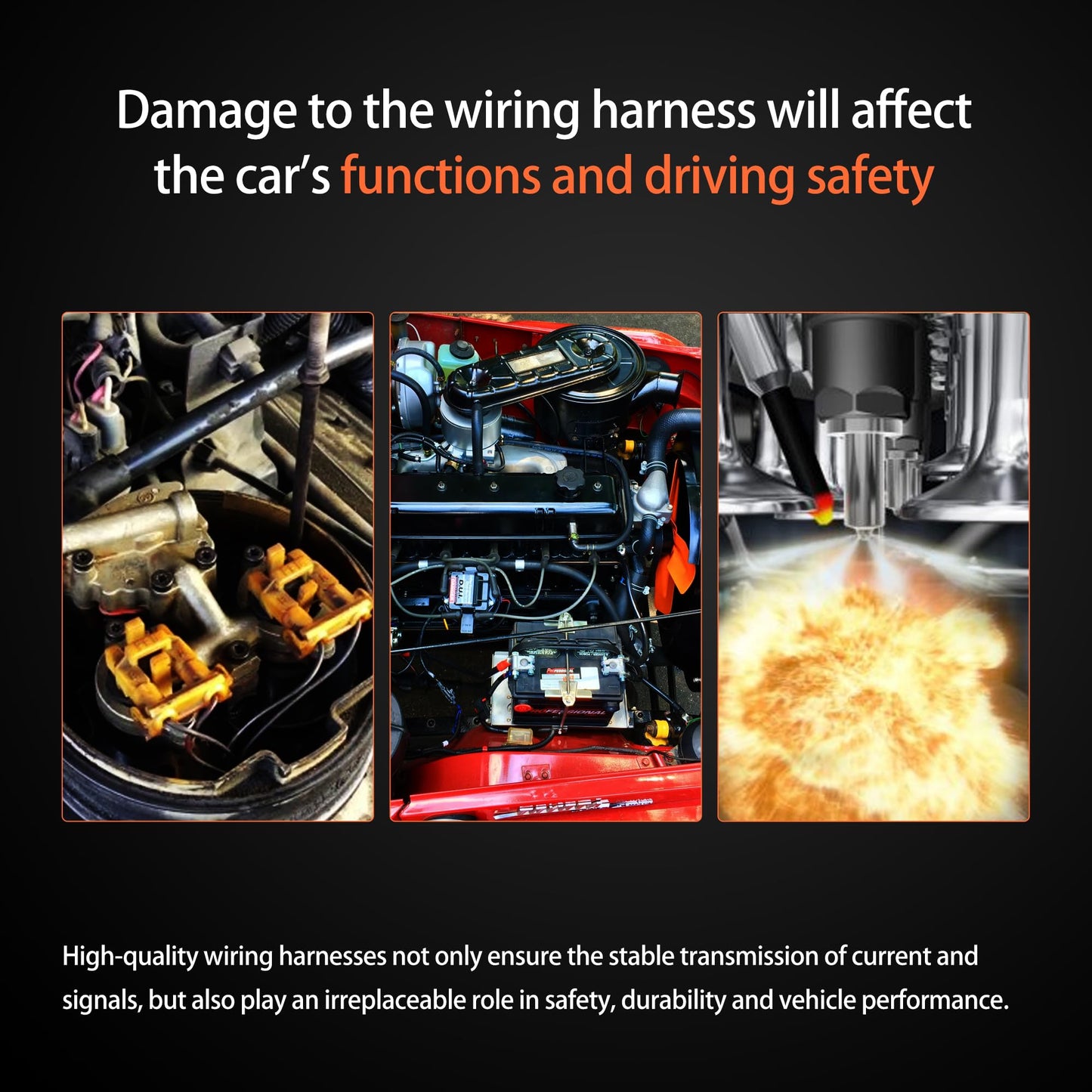 HiSport Battery Charging Sensor Connector Pigtail Plug Harness Replacement for Honda Accord 2013-2017,Acura RLX 2014-2020 Battery Current Sensor Replace 38920-T2A-A04