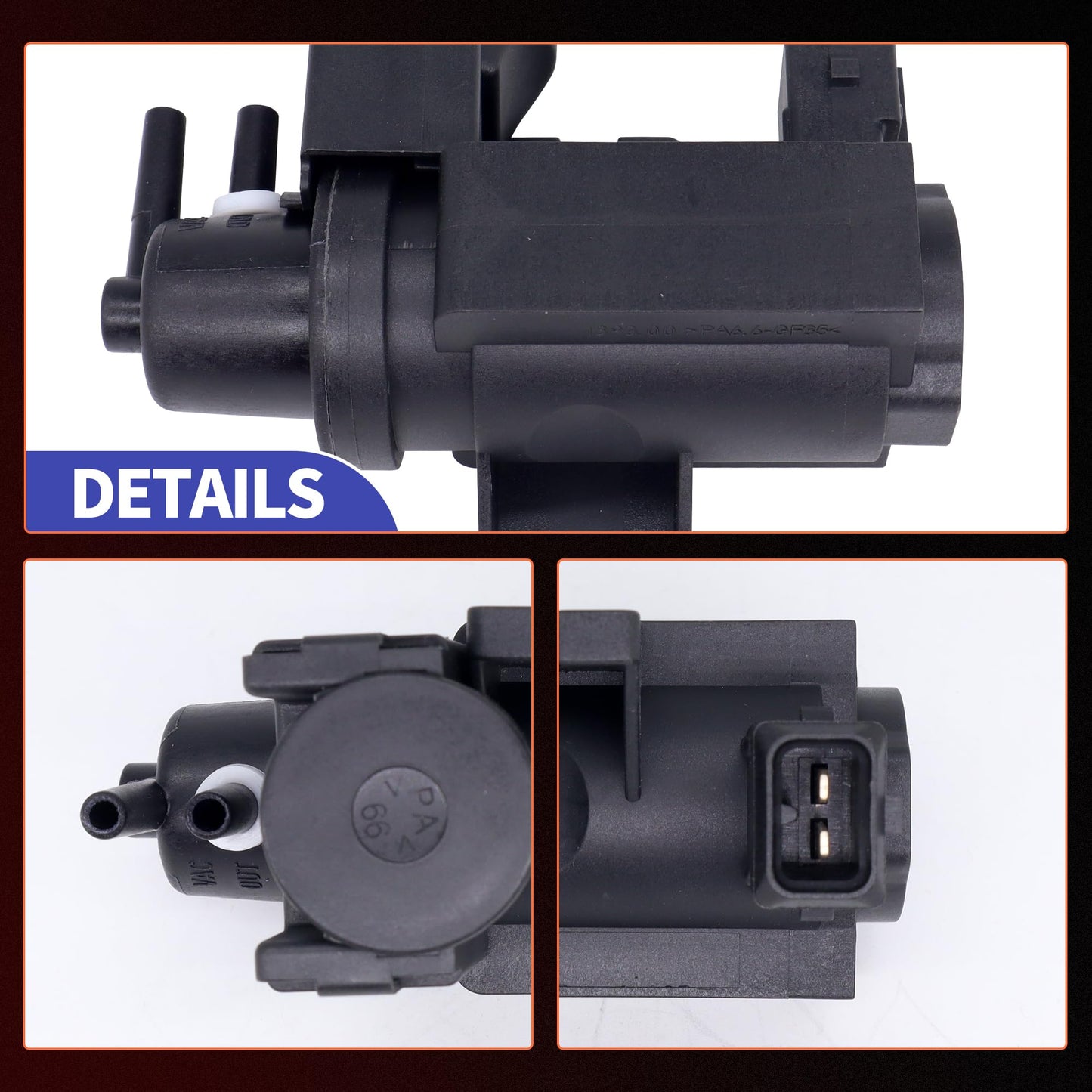 HiSport Turbocharger Boost Solenoid - Compatible with 135i 228i 320i 328i 335i 428i 528i 535i 550i 640i 650i 740i 740Li 750i 750Li 760Li X1 X3 X4 X5 X6 Z4 3.0L 2.0L 4.4L 6.0L - Replace 11747626351