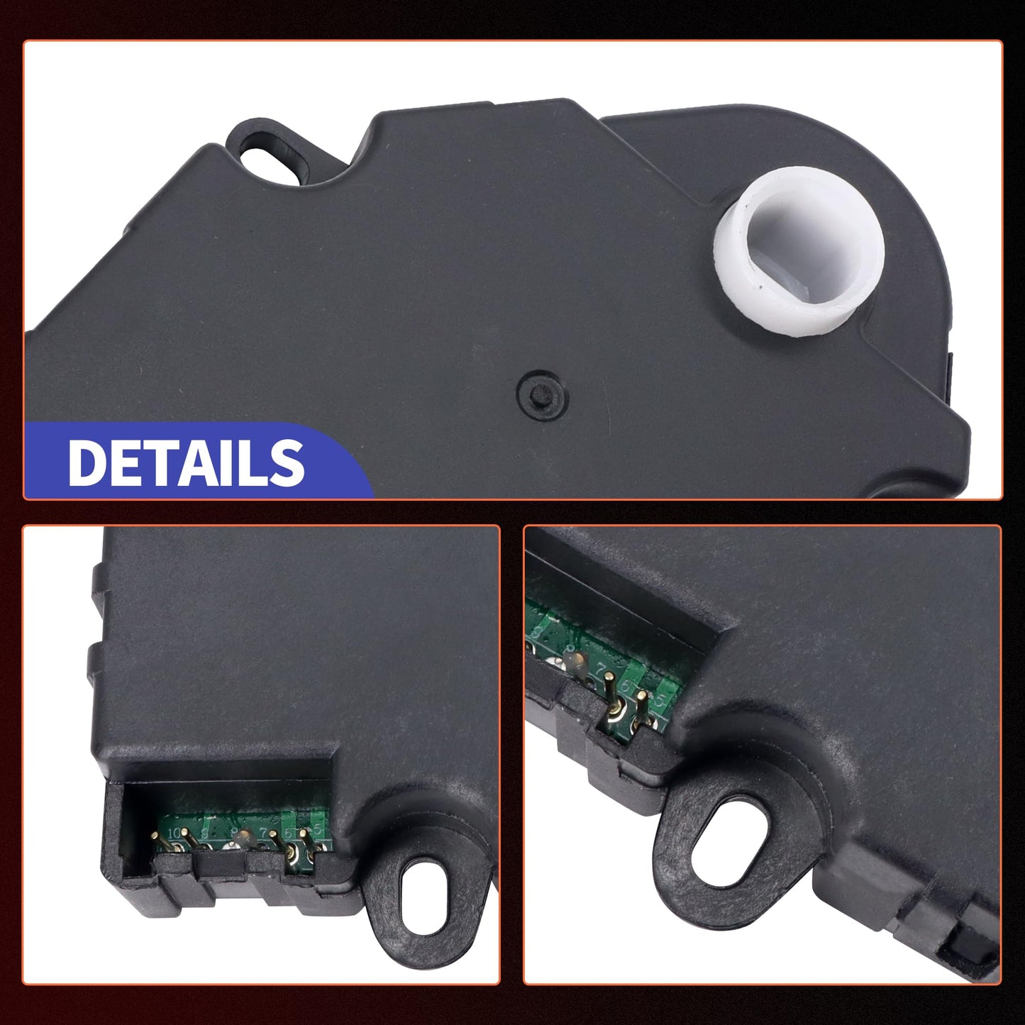 HiSport HVAC Blend Door Actuator 604-106 52402588 15-72971 89018365 Compatible with Buick, Chevy, Cadillac, GMC, Hummer, Isuzu, Oldsmobile, Pontiac Vehicles