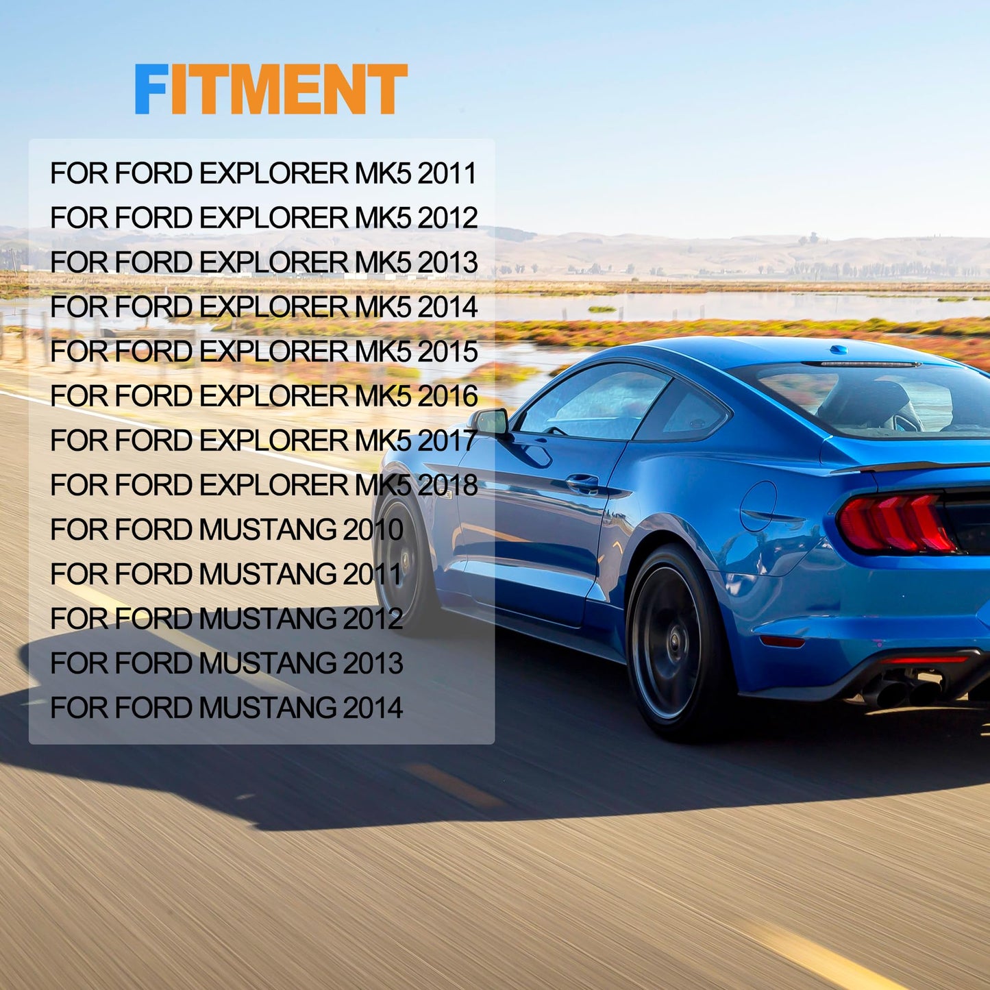 HiSport AR3Z-17603-A Front Windshield Washer Nozzles Spray Jet - Compatible with Ford Mustang 2010 2011 2012 2013 2014 Explorer MK5 2011 2012 2013 2014 2015 2016 2017 2018