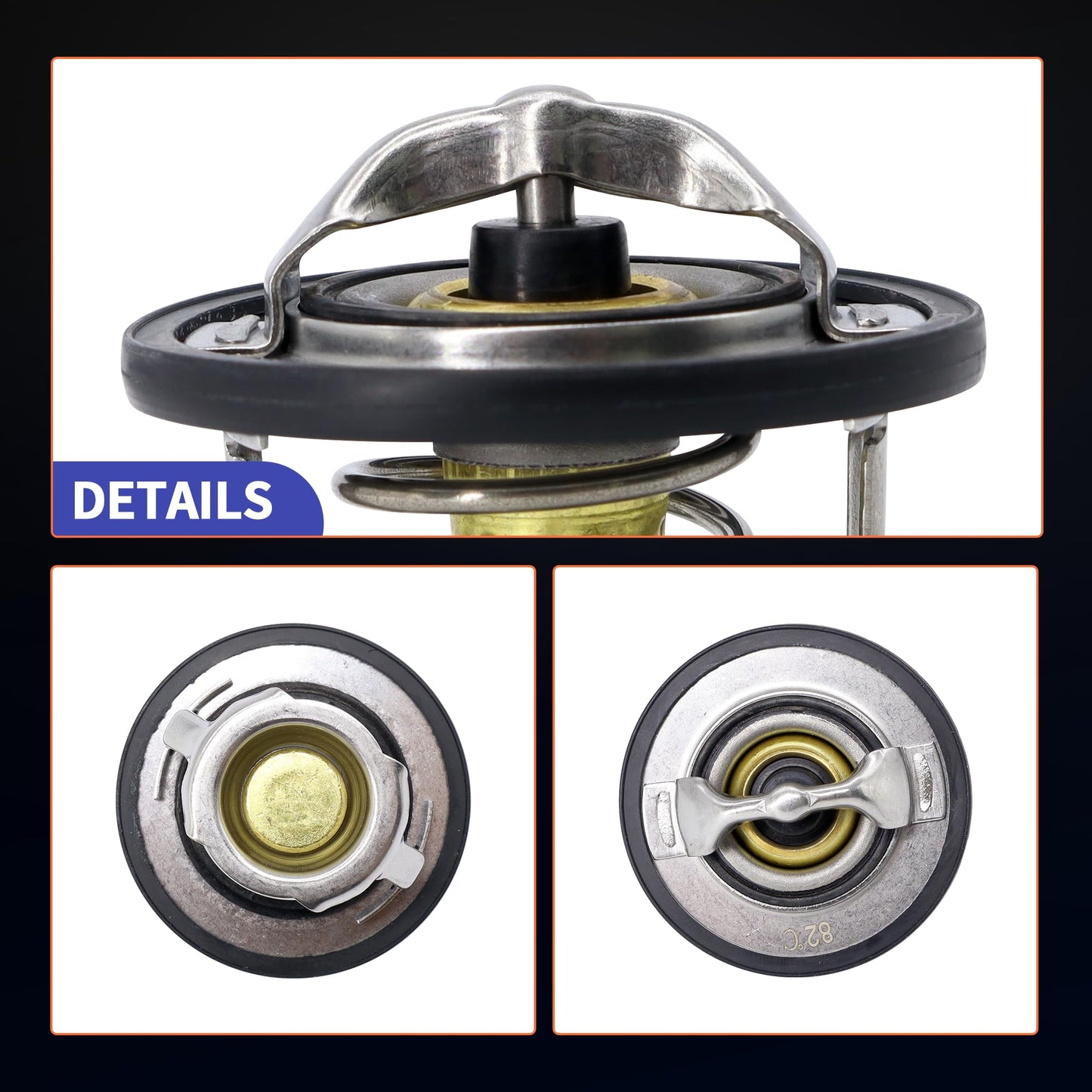 HiSport 461-180 Engine Coolant Thermostat - Compatible with Buick Regal Verano LaCrosse Allure Chevy Equinox Captiva Sport Impala Malibu Orlando HHR Cobalt Zafira Cavalier Classic Astra 2001-2017