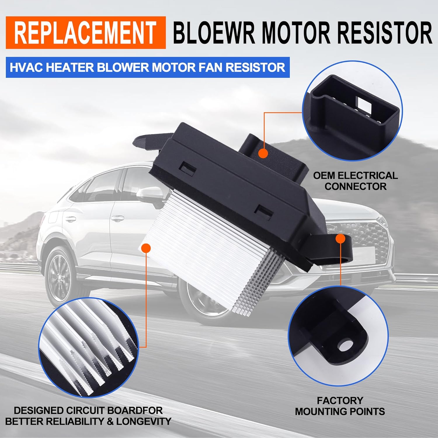 HiSport Auto Temp Control Blower Motor Resistor Compatible with Chevy Malibu 2004-2012,Pontiac G6 2005-2010,SATURN AURA 2007-2009 Replace 15812875 1581687 973575 RU374