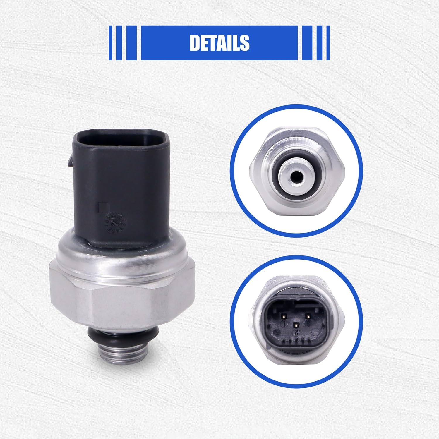 HiSport A/C Pressure Sensor Switch - Pressure Transducer Compatible with BMW 323ci 325xi 328i 330ci 525xi 528i 530i 540i 545i 645ci 740i 745li 750il M3 M5 X3 M5, Replaces 64539181464