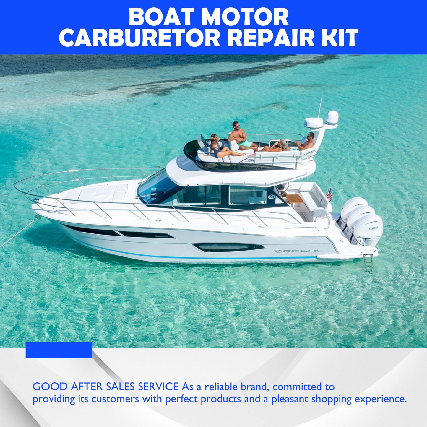 HiSport Boat Motor Carburetor Repair Kit - Compatible with Mercury Mercruiser Quicksilver Outboard Engine 8HP 9.9HP - Replace 8M0044576