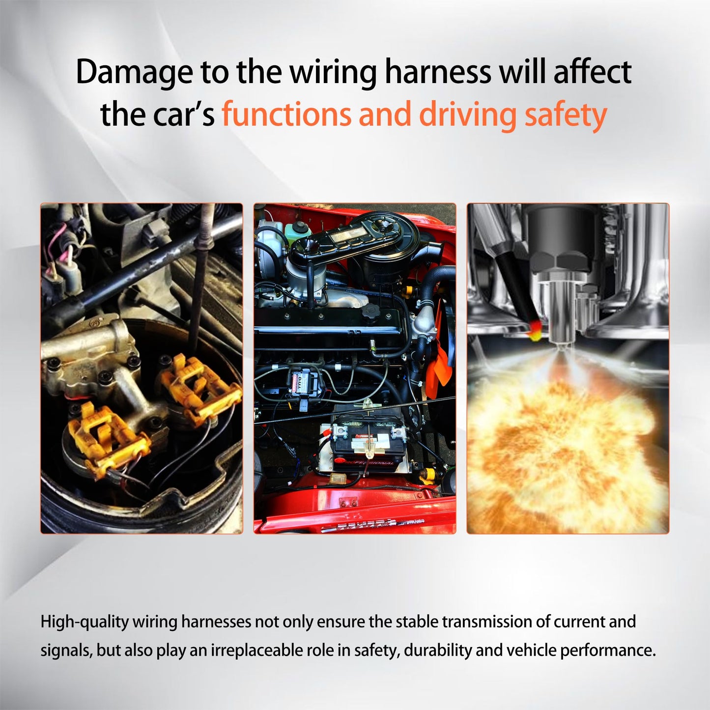 HiSport Vehicle-Side Custom 4-Pin Trailer Wiring Harness 55315 41125 Compatible with Chevy GMC