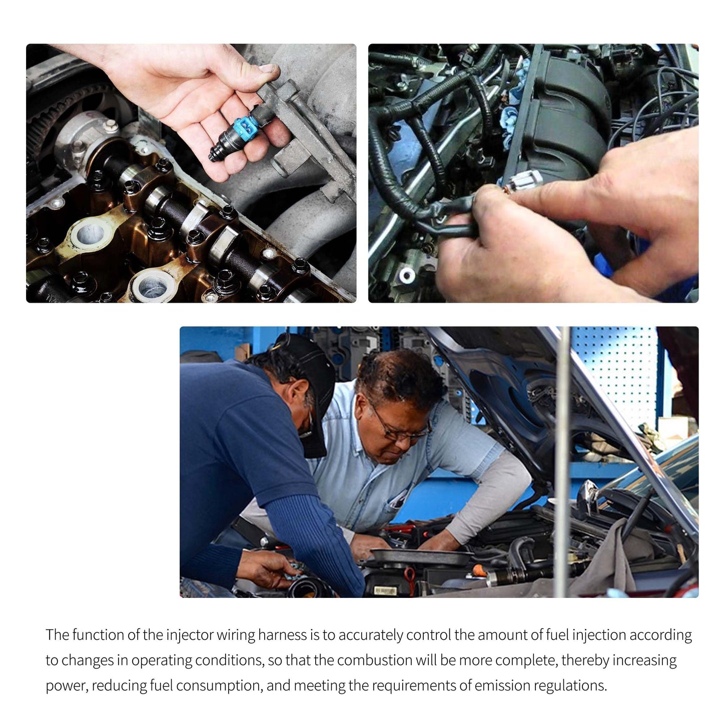 HiSport Fuel Injection Ignition Harness Compatible with GM Left & Right Hand Fuel Rail 5.3L 6.2L V8, 28329581 Replacement for GM Sierra, Yukon, Chevy Silverado, Tahoe, Suburban, Cadillac Escalade, CTS