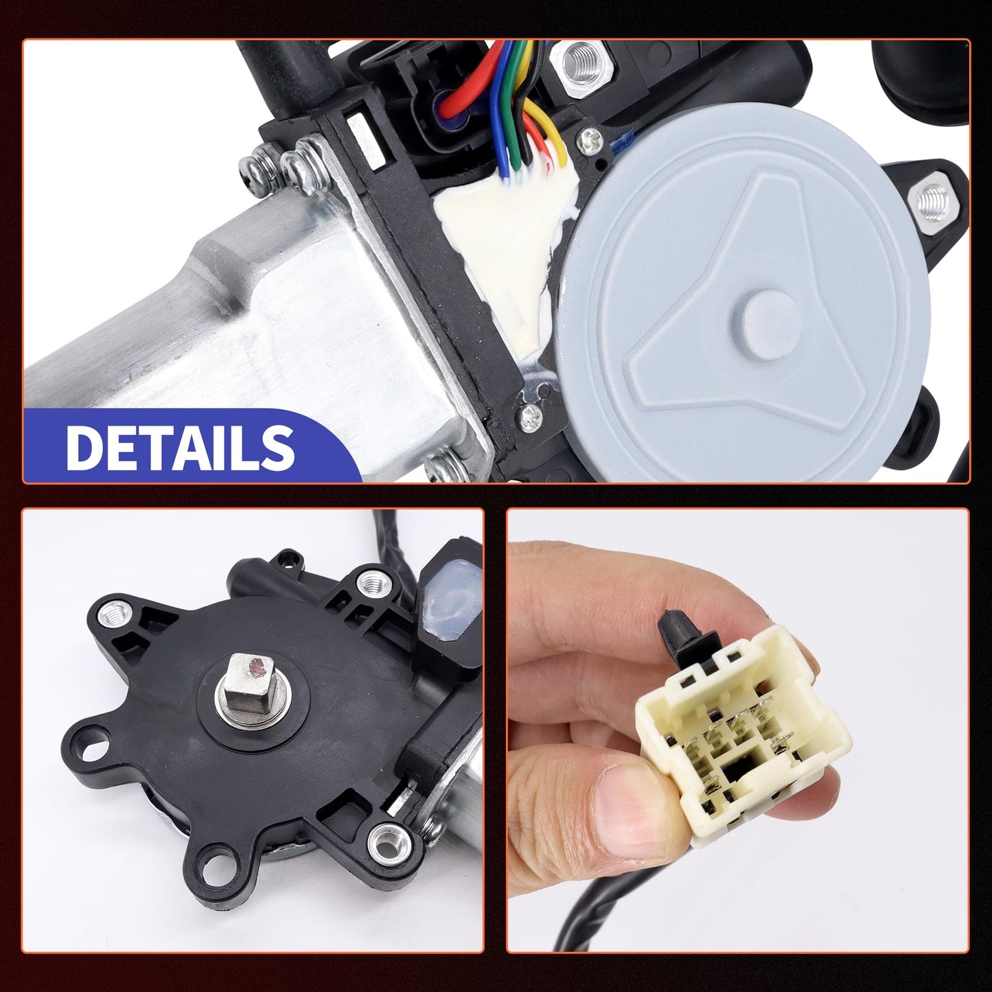 HiSport Front Left Driver Side Power Window Lift Motor - Compatible with Infiniti G35 2003-2007 Nissan 350Z 2003-2009 Replaces 80731CD000 80731CD001 80731CD00A