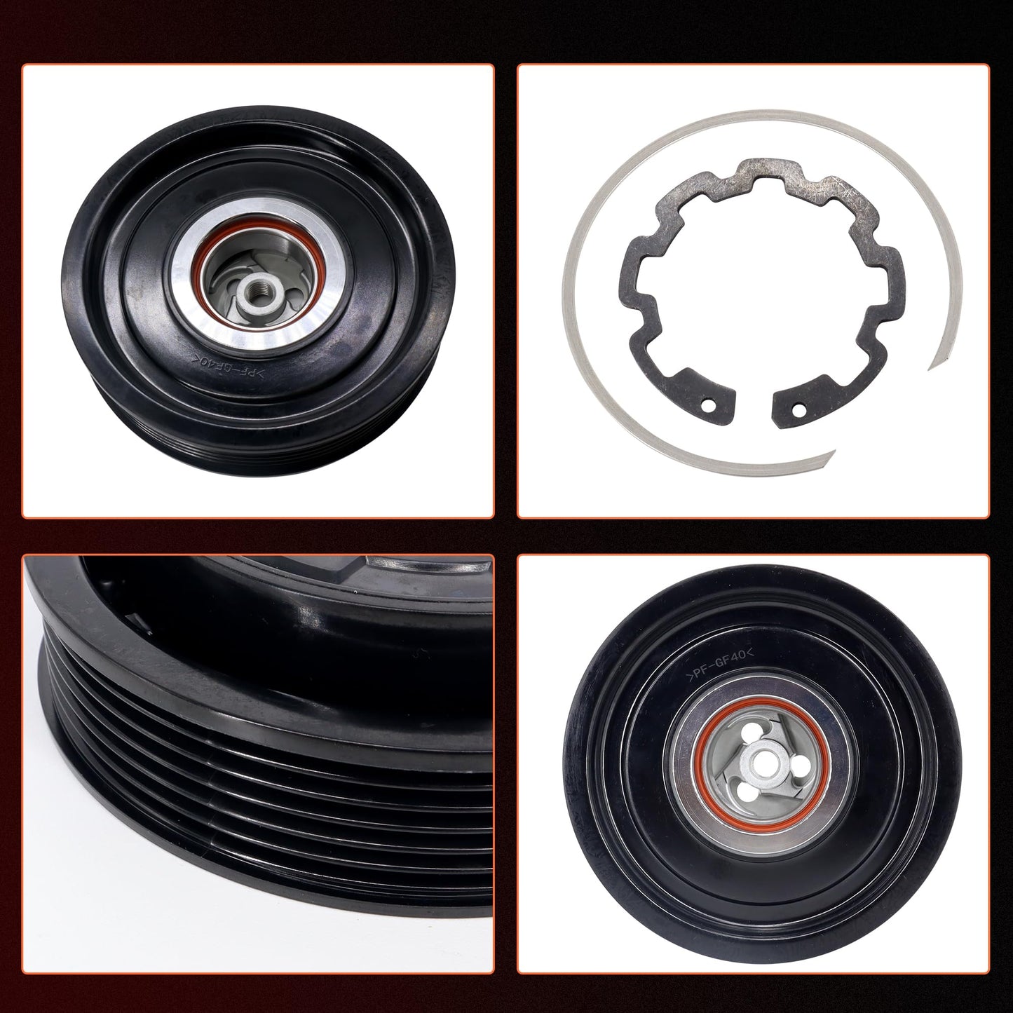 HiSport Air Conditioner AC Compressor Clutch Kit Replacement for Jeep Compass 2009-2017, Patriot 2009-2017, Compatible with Dodge Caliber 2010-2012, Caliber 2009 1.8L 2.4L