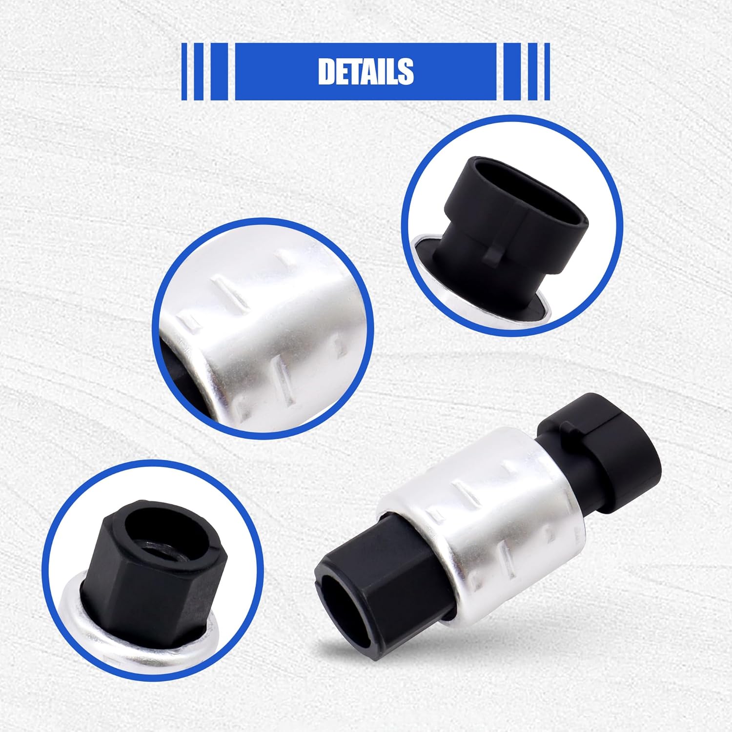 HiSport A/C Air Conditioning Clutch Switch - Air Conditioner Clutch Cycle Pressure Switch Compatible with Buick Chevy GMC Isuzu Oldsmobile Pontiac, Replaces 1132749 15035084 15144494 52400312 52476843