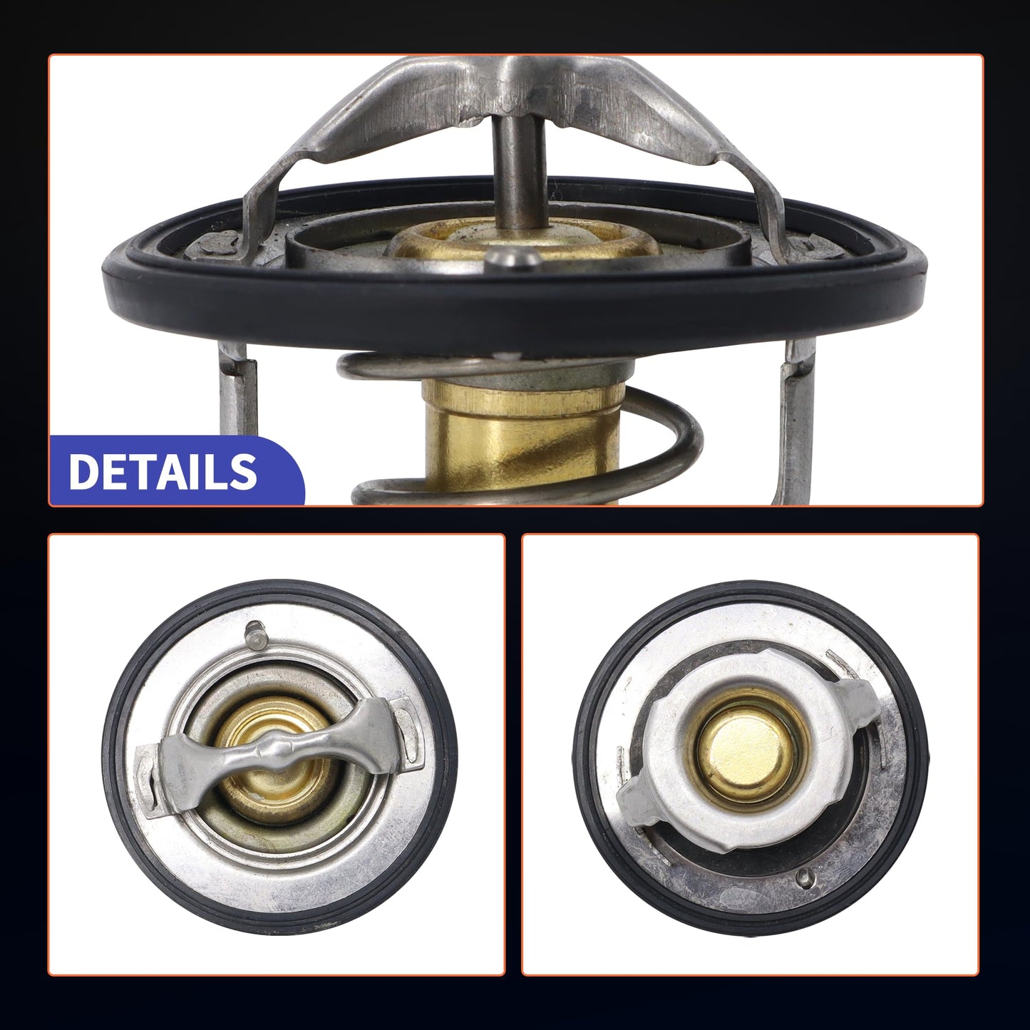 HiSport Engine Coolant Thermostat - Compatible with Buick Chevy GMC Oldsmobile Pontiac Saab Saturn - Replace 33943