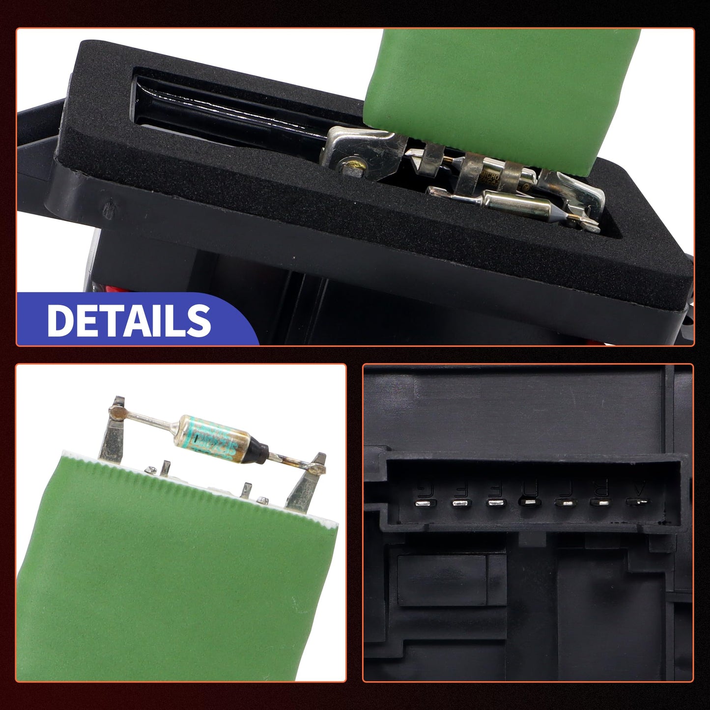 HiSport 89019089 HVAC Blower Motor Resistor Compatible with Cadillac Escalade EXT& Chevrolet Avalanche Silverado Suburban Tahoe & GMC Sierra 1500 2500 3500 Yukon 973-004, 89018597, 22807122, RU371