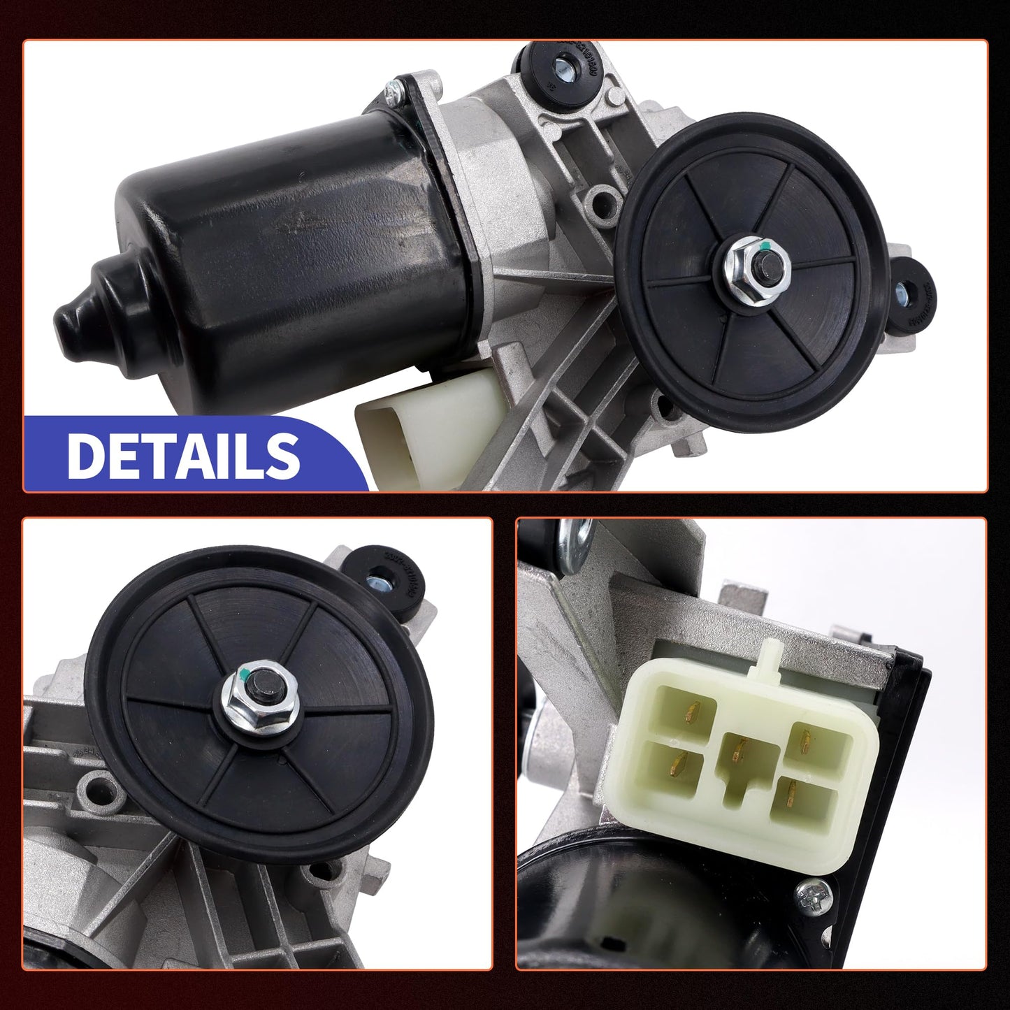 HiSport New Front Windshield Wiper Motor 12368703 - Compatible with Chevy Blazer S10 GMC Jimmy Sonoma Isuzu Hombre Oldsmobile Bravada 1998-2004