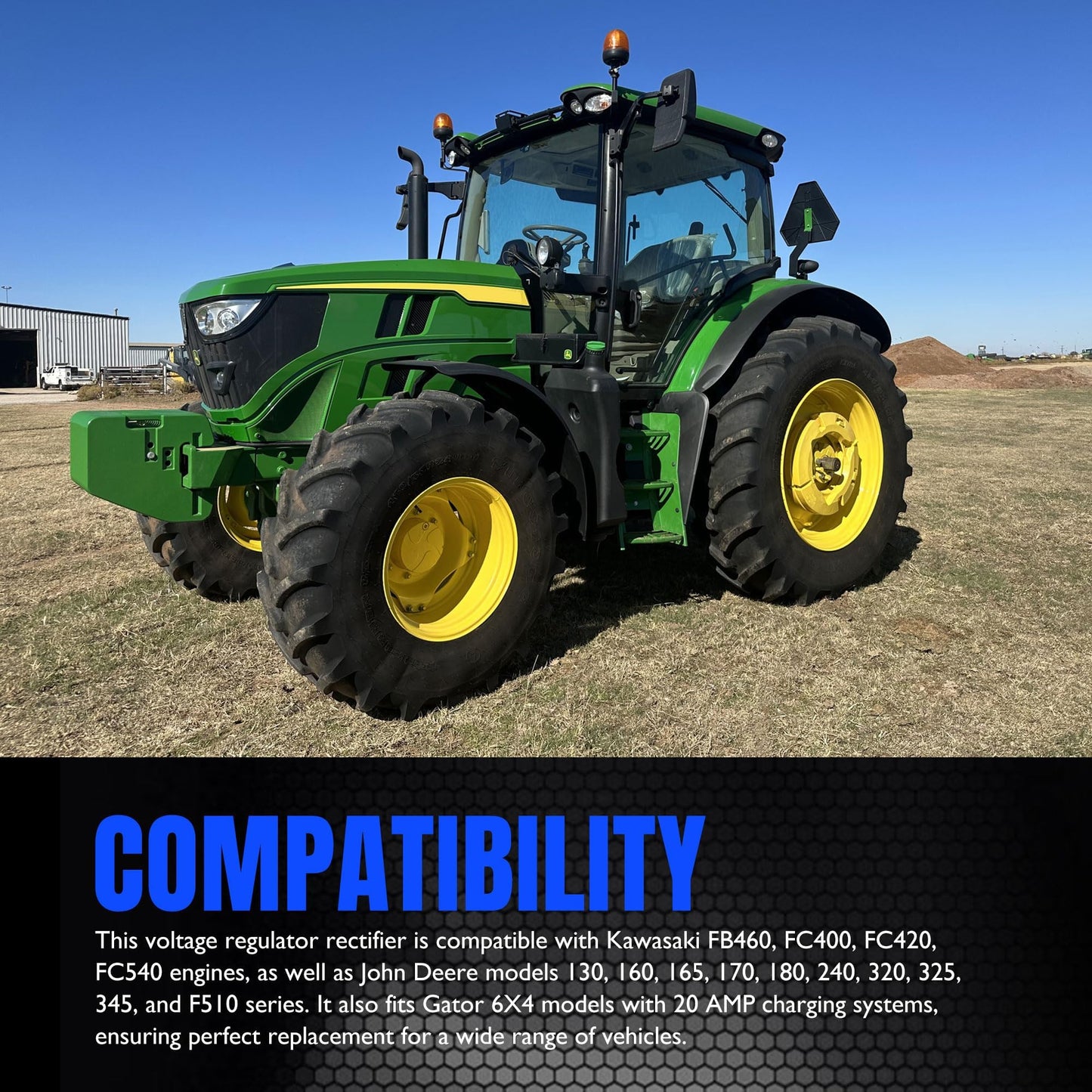 HiSport M97348 Voltage Regulator Rectifier Compatible with John Deere M70121, M97348;Kawasaki 21066-2056, 21066-2070,FB460, FC400, FC420 and FC540;Shindengen SH578-12, SH626-12 Replaces 21066-2056