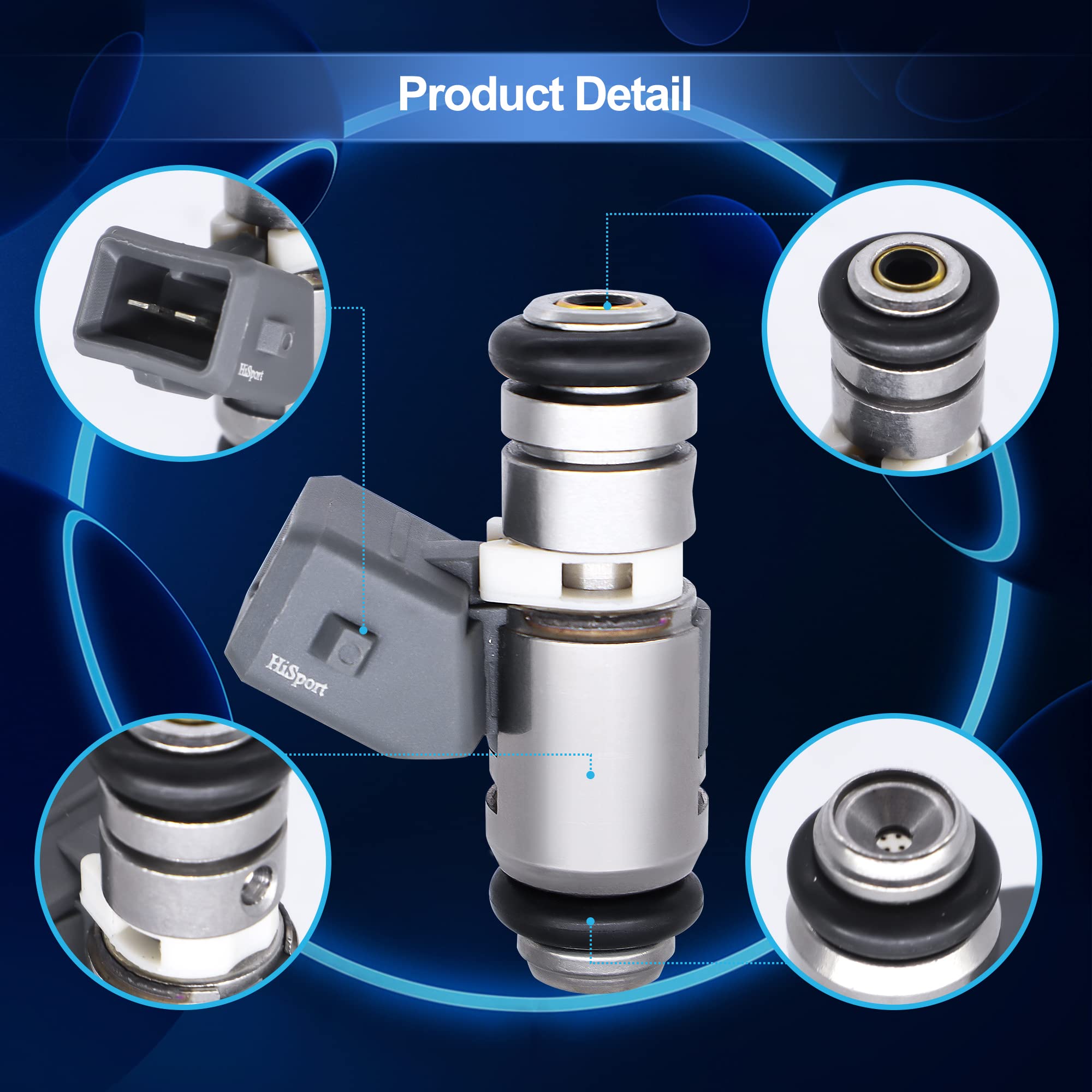 HiSport Racing Fuel Injector IWP162 Compatible with Harley Davidson Replaces 27609-01B, 27609-01, 1022-0113 (pack of 1) - HiSport