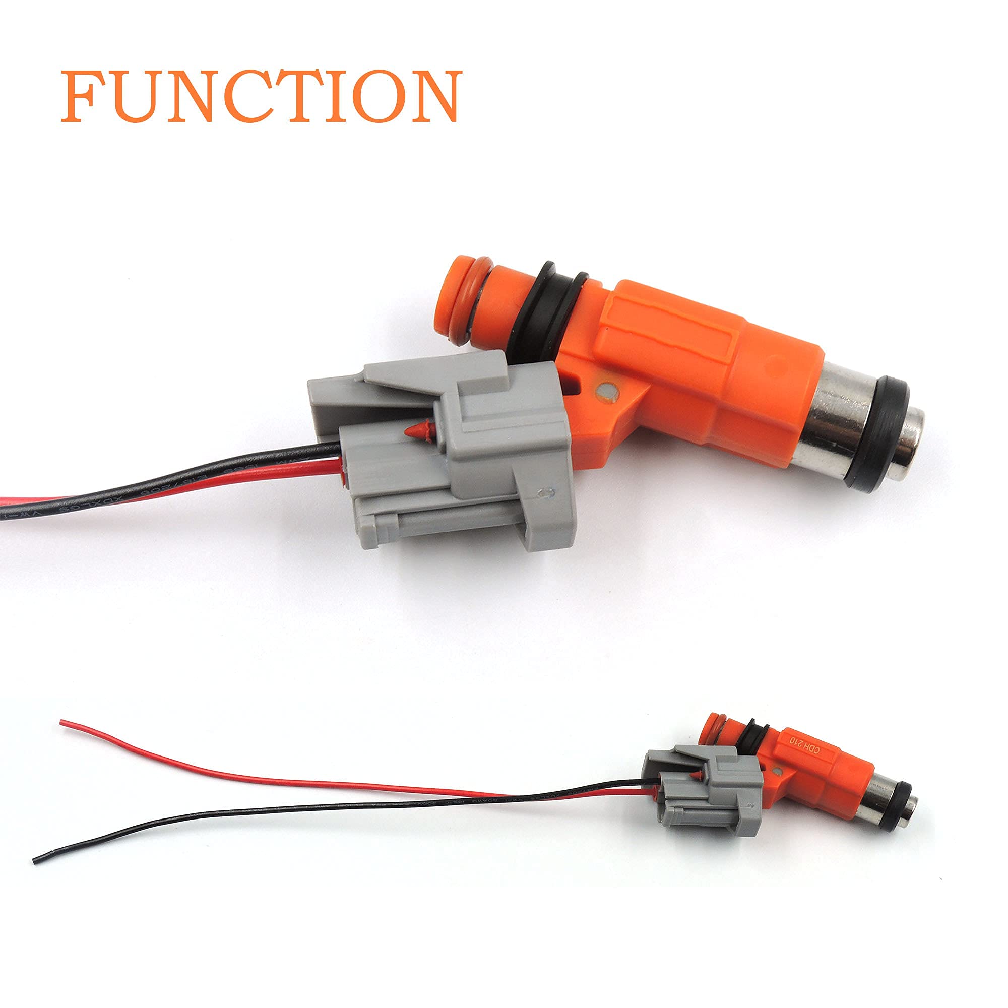 HiSport Fuel Injector Connector Harness Plug EV1 EV6 EV14 Compatible with Toyota DENSO (Pack of 6) - HiSport