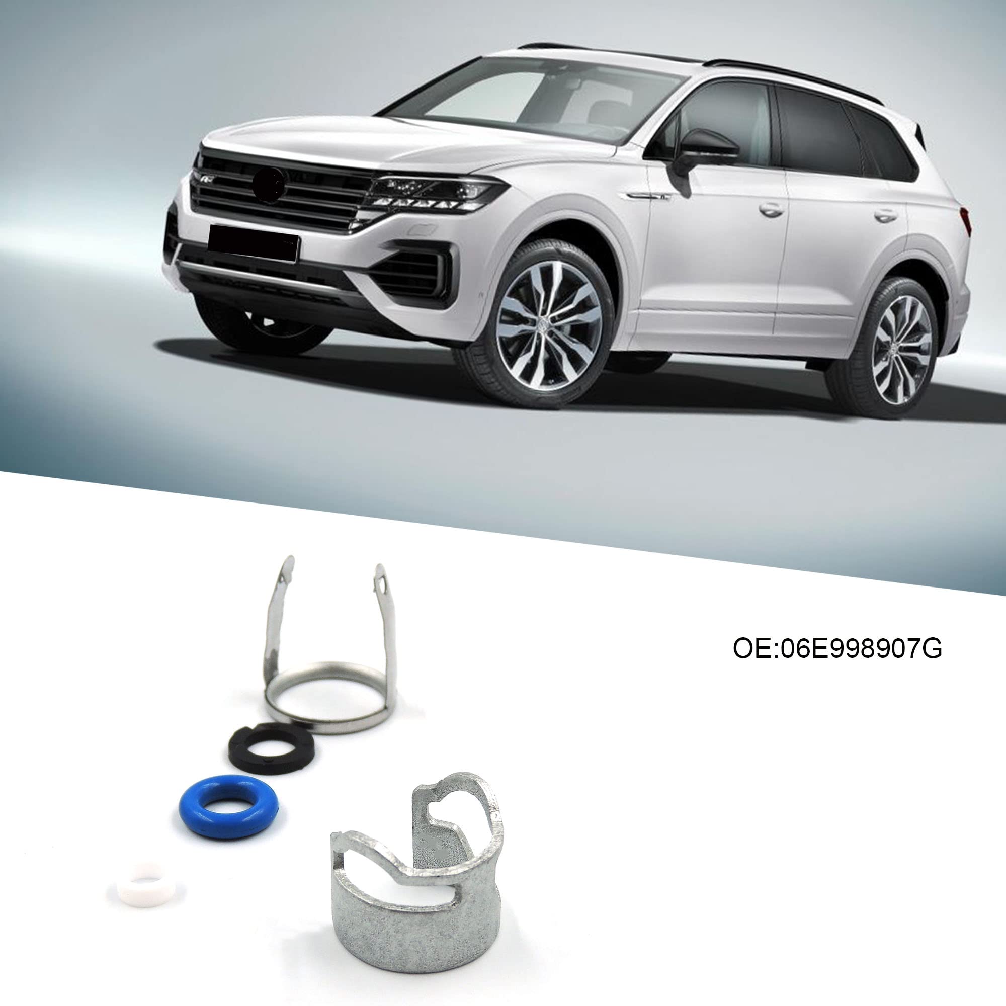 HiSport 06E998907G Fuel Injectors Seals Repair O-Ring Kit -Compatible with VW Audi A4 A5 A6 A8 Q7 Touareg (6 pcs)
