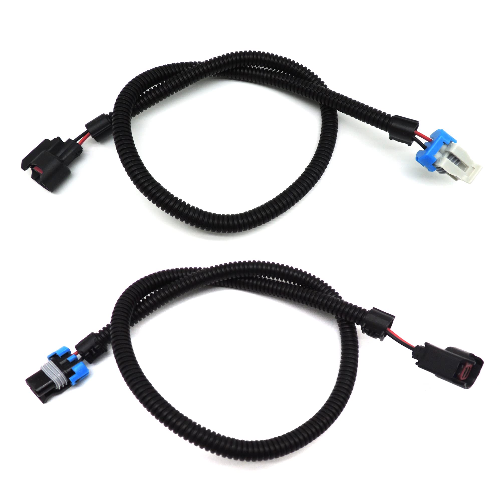 HiSport 2 PCS Fuel Injector Pigtail Harness Compatible with Polaris Ranger XP 800 2012-2013,Polaris Ranger 800 2011-2017,Polaris Ranger RZR Crew 800 2011-2014,Left Black and Right Gray - HiSport