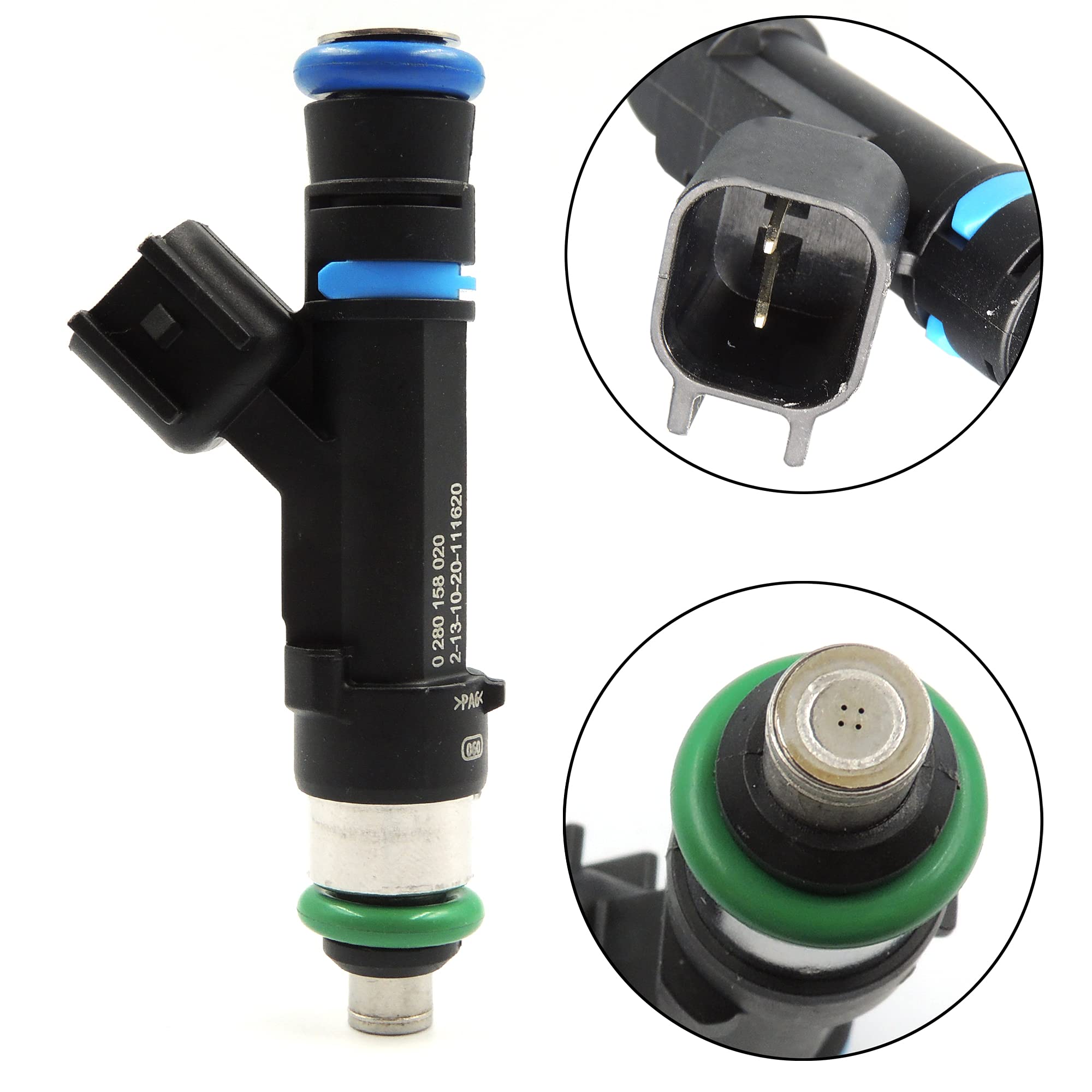 HiSport Fuel Injector 6 PCS 0280158020 Compatible with Dakota Mitsubishi Liberty Jeep Dodge 3.7L - HiSport