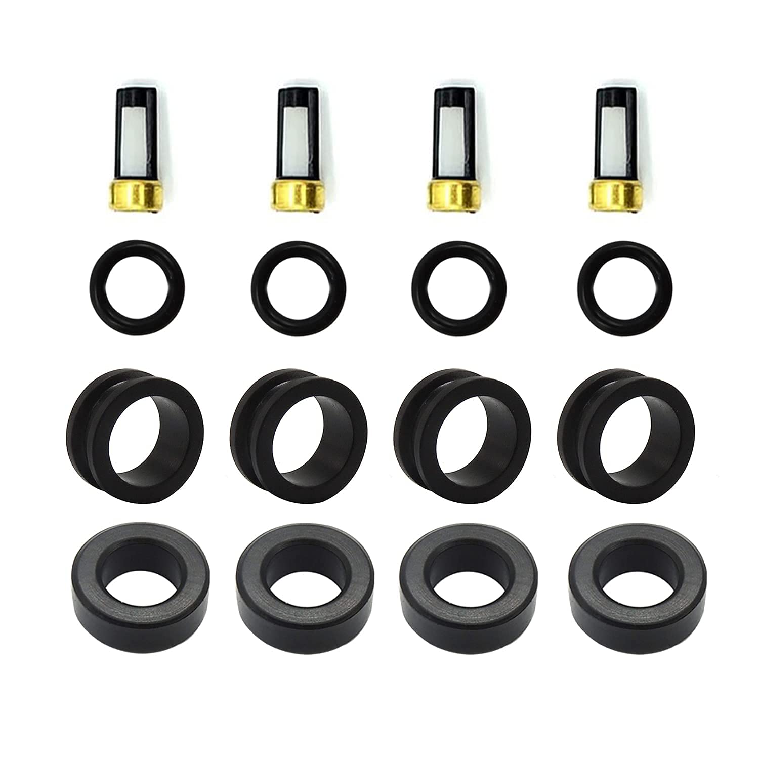 HiSport Fuel Injector Service Repair Kit Orings Filters compatible with Suzuki Chevrolet TOYOTA Mazda