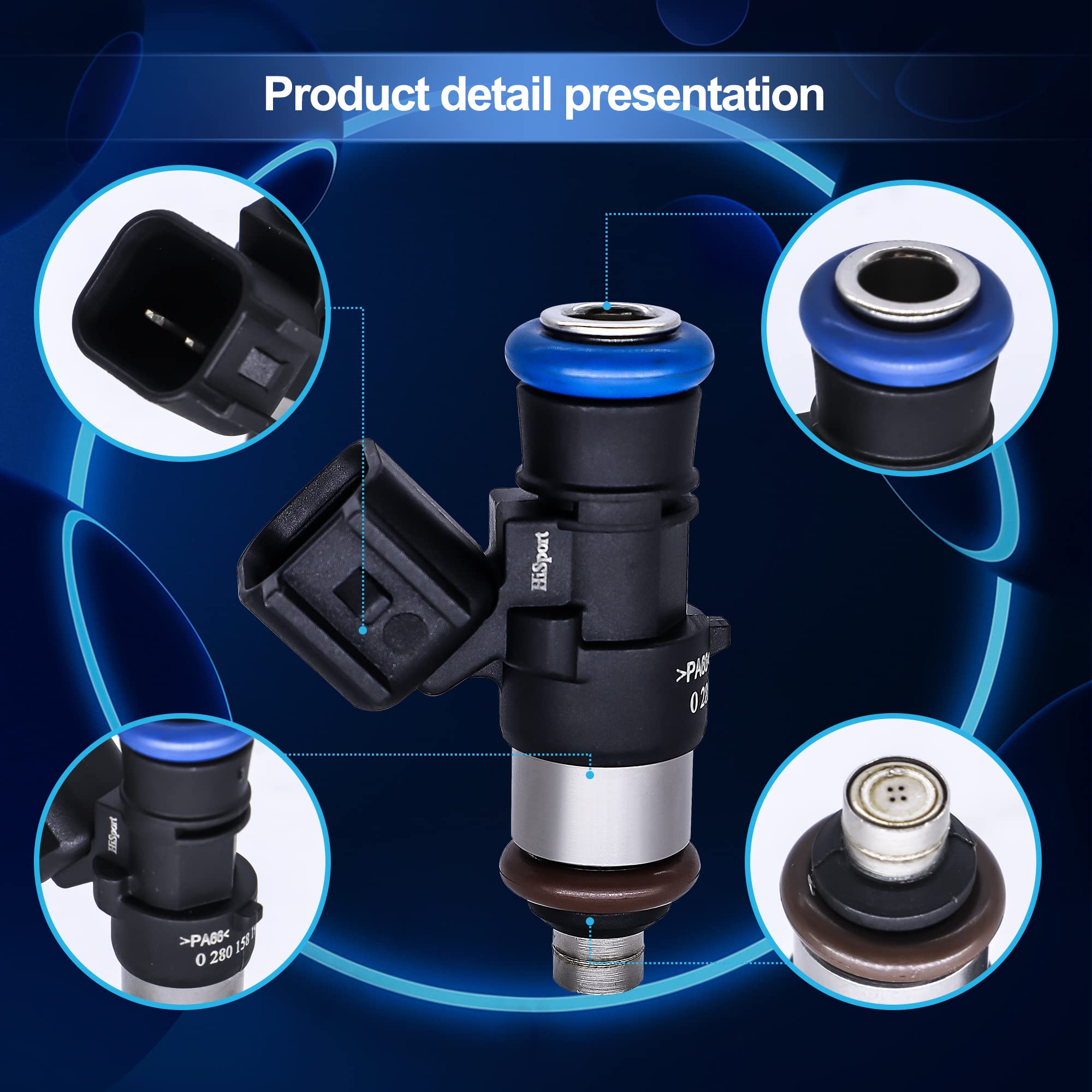 HiSport Fuel Injector 96487553 Compatible with Chevy Aveo 1.6L 2006-2007-2008 Replaces 832-11197 1 PCS - HiSport