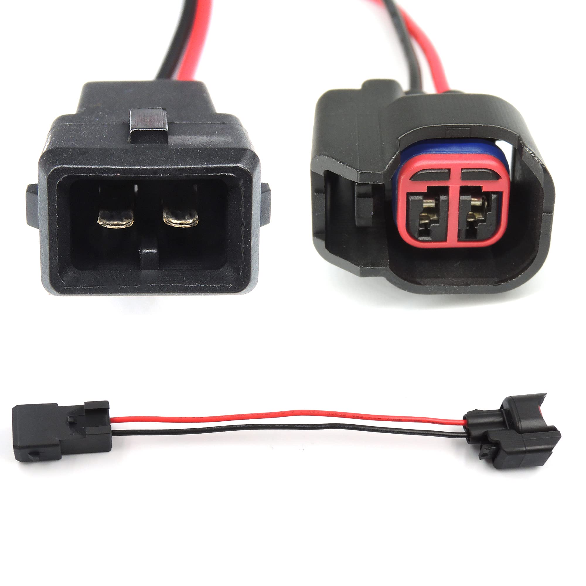 HiSport Injector Adaptors Plugs Connectors EV6 to EV1 Harness PnP Adapter Wiring Harness for Fuel Injector adapter 4Pcs - HiSport