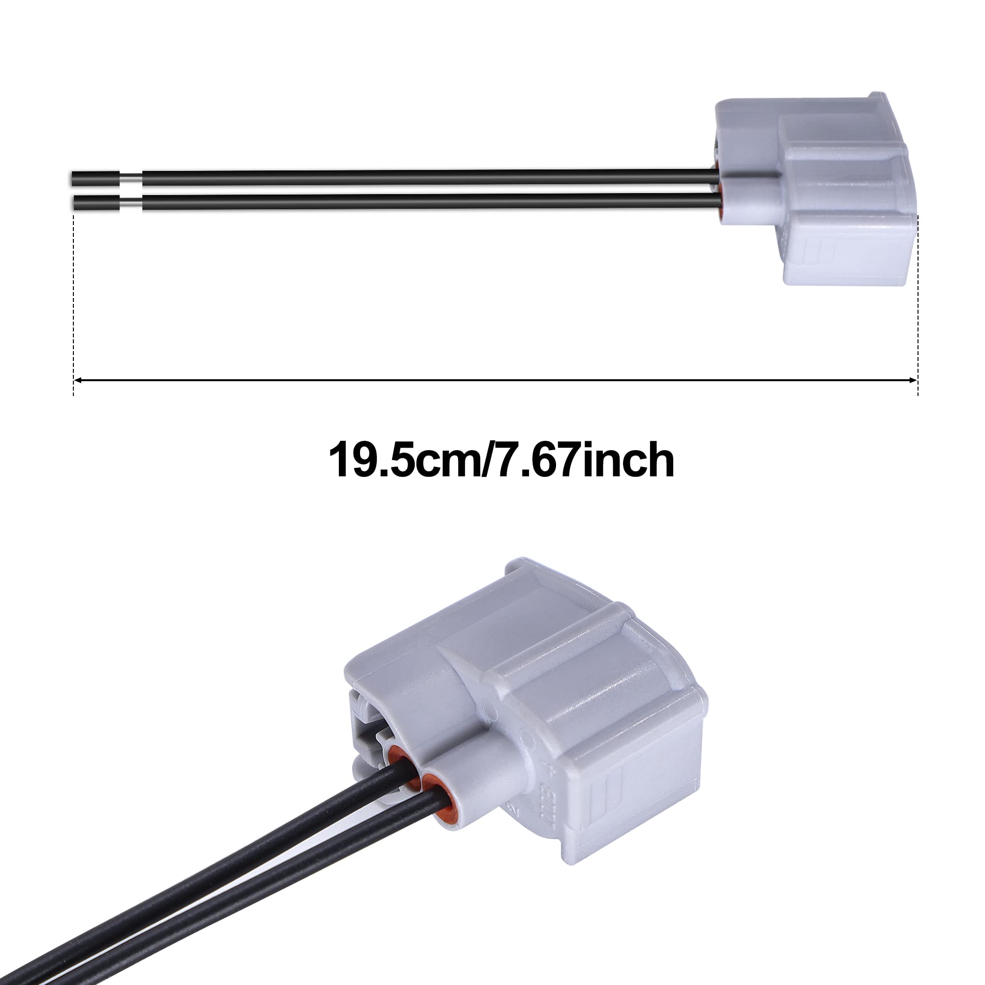 HiSport Fuel Injector Connectors Socket Plugs with Pigtail Harness Wires EV1, EV6, EV14, Compatible with DENSO,Compatible with Toyota 4 PCS - HiSport
