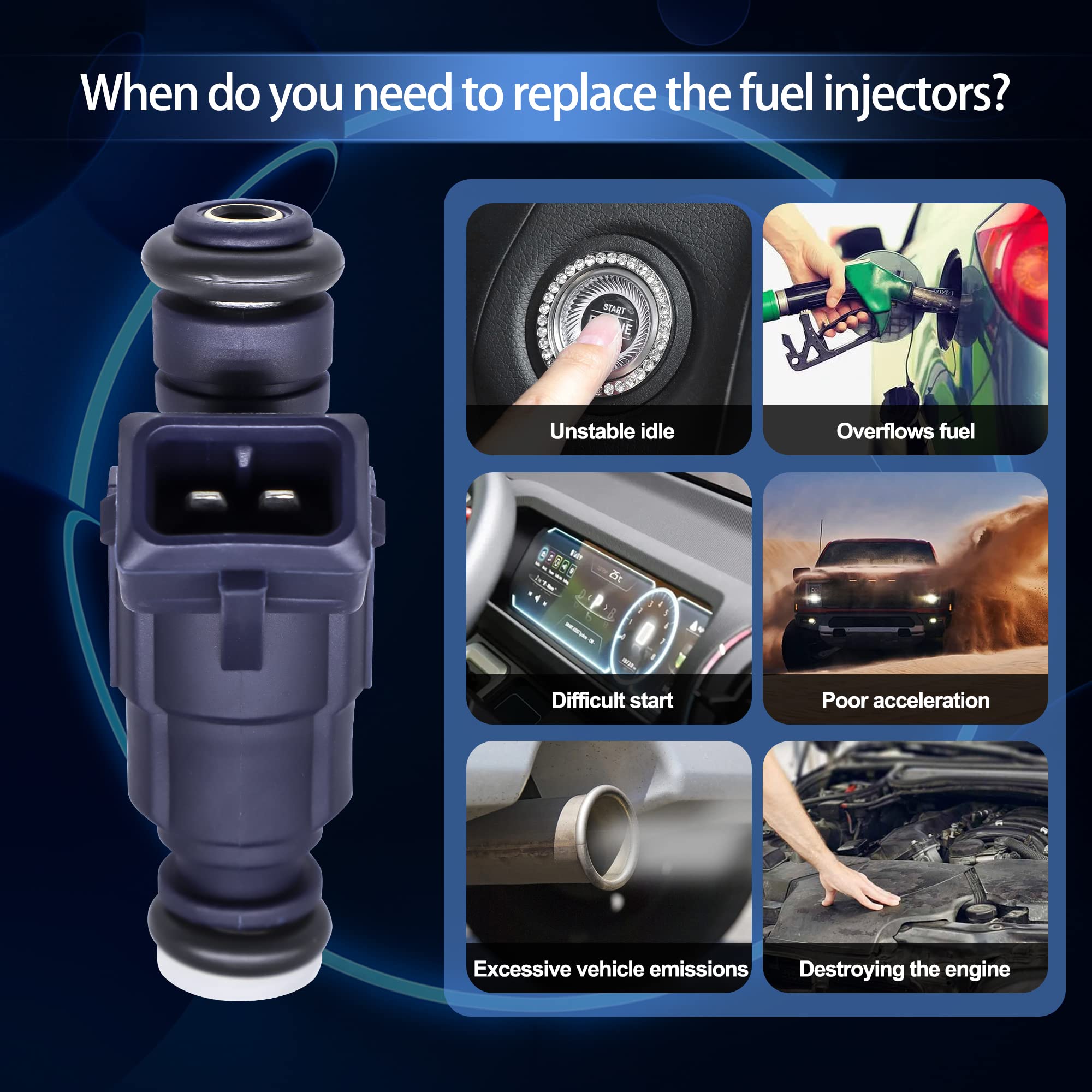 HiSport Fuel Injector 0280156065 06B133551M Compatible with Audi VW 1.8L I4 - HiSport