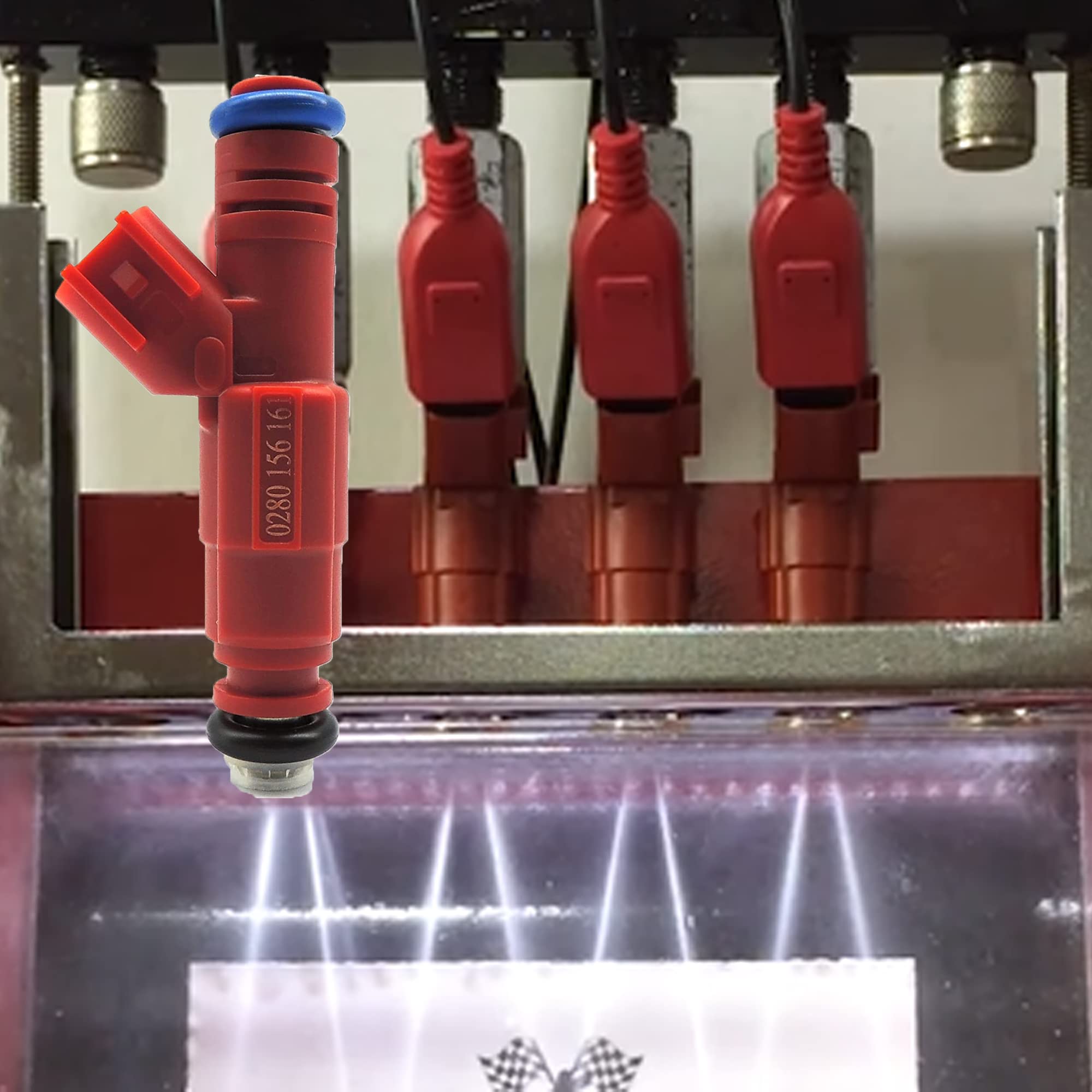 HiSport Fuel Injector 0280156161 6 PCS Compatible with Jeep Grand Cherokee Laredo L6 4.0L 812-12128 1999-2004 12 Holes, Compatible with Grand Cherokee Wrangler V6 - HiSport