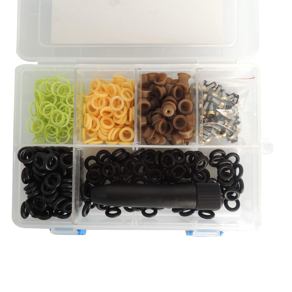HiSport Fuel Injector Rebuild Service Repair Kits - O rings, Spacers, Pintle Caps, Micro Basket Filters + Removal Tool (100set/box)
