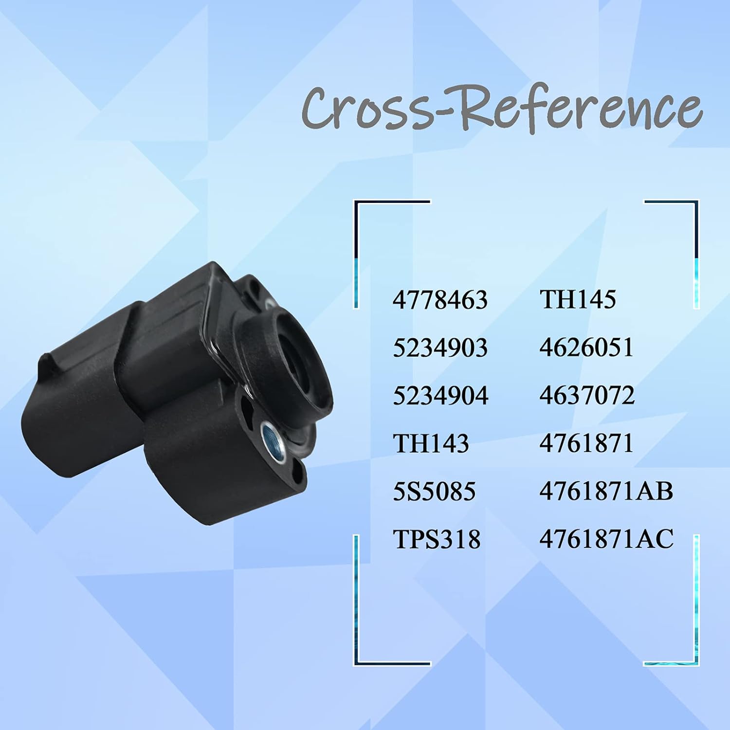 Throttle Position Sensor(TPS)4626051 TH145 Compatible with Chrysler Daytona Dynasty Lebaron ,Dodge B150 B250 B350 B1500 B2500 B3500 Caravan D150 D250 D350 Dakota Daytona Dynasty Ram 1500/2500/3500
