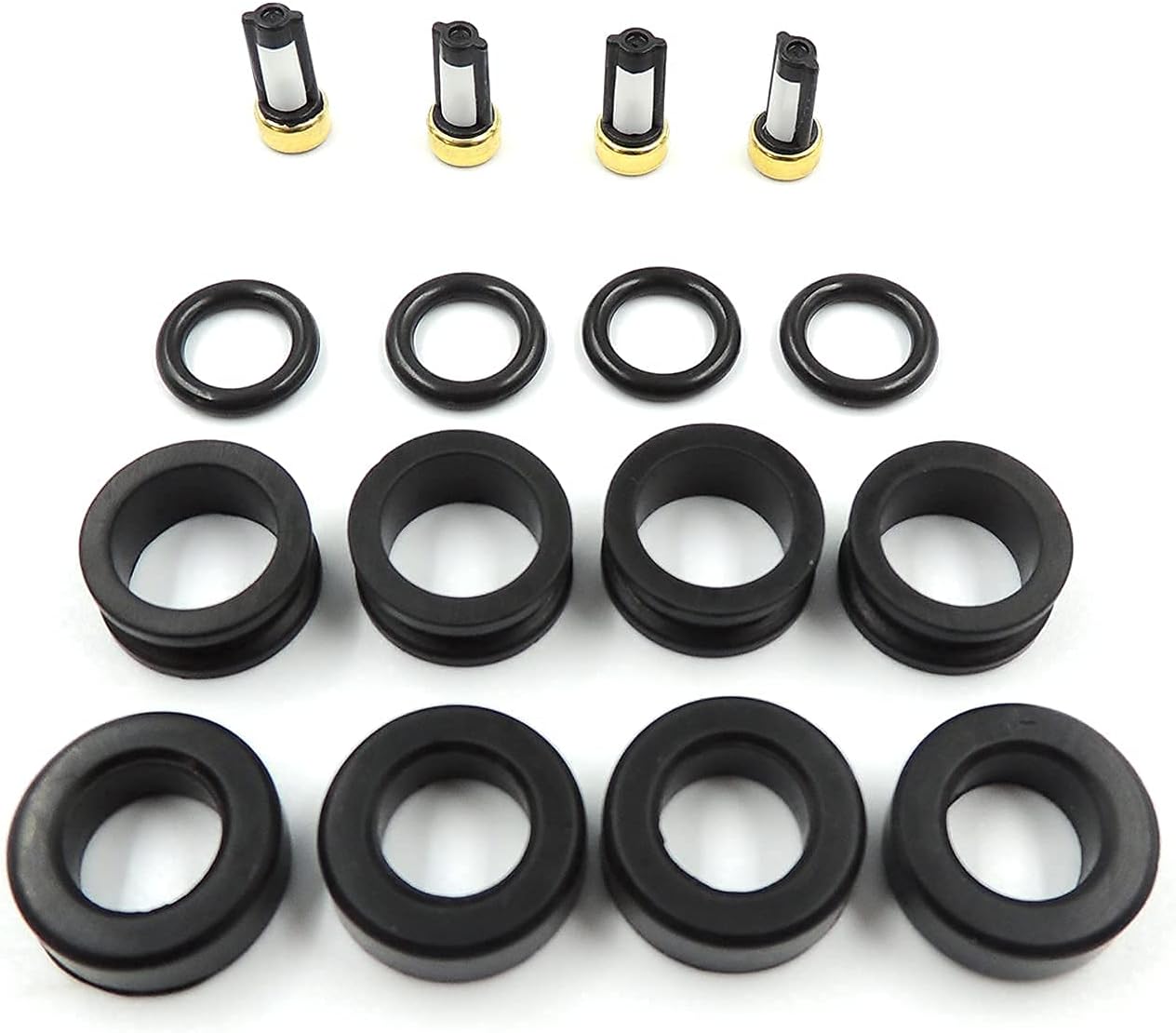 HiSport Fuel Injector Service Repair Kit Orings Filters compatible with Suzuki Chevrolet TOYOTA Mazda