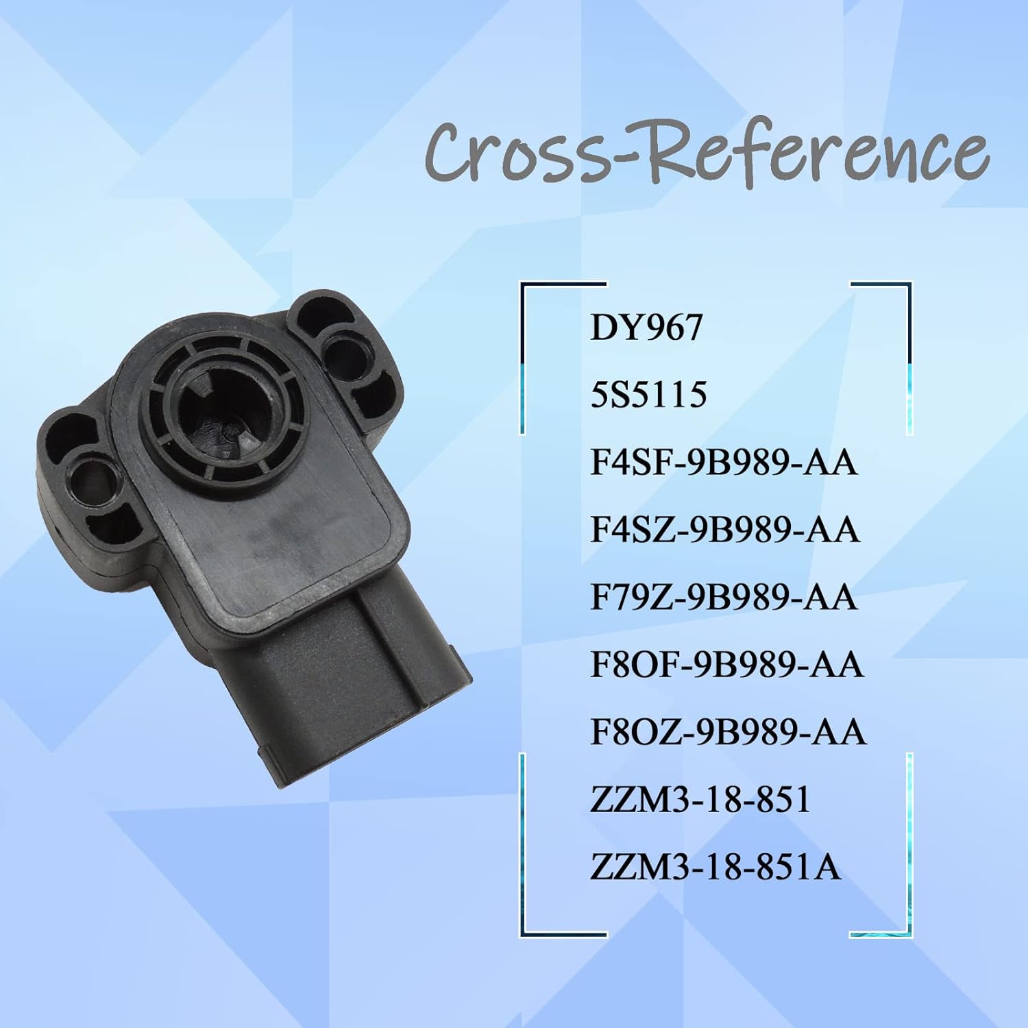 HiSport DY967 TPS Throttle Position Sensor - Compatible with Ford F150 4.2L F250 F350 E150 E250 E350 Lincoln Town Car More DY-967 SS10387 F4SZ-9B989-AA