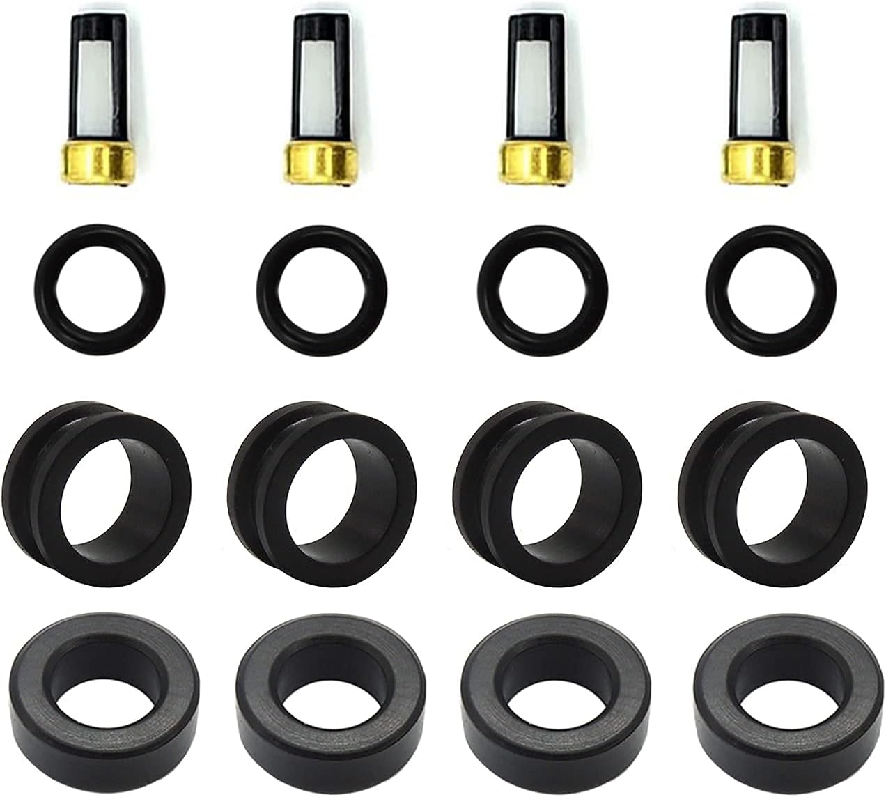 HiSport Fuel Injector Service Repair Kit Orings Filters compatible with Suzuki Chevrolet TOYOTA Mazda