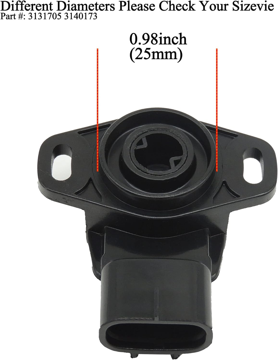 HiSport Throttle Position Sensor Compatible with Polaris Ranger 500/570,RZR 570 800,Sportsman 500/550/570 4x4 HO 2006-2016 Replace 3131705 3140173
