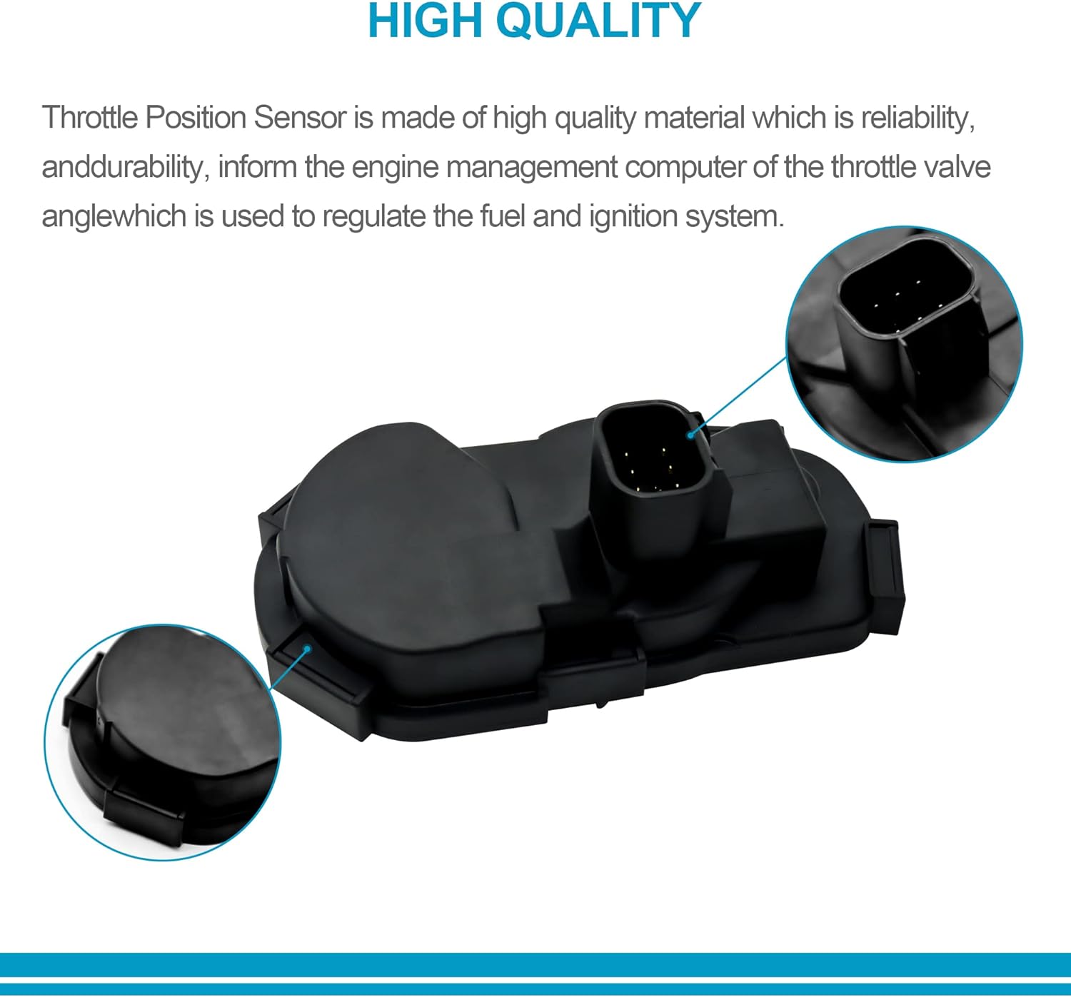 HiSport TH0006 19259452 - Throttle Position Sensor & Connector - Compatible with Buick Cadillac Chevrolet Express 1500 GMC Savana Envoy Yukon Cadillac Escalade Suburban #Replace 260067,TPS4270